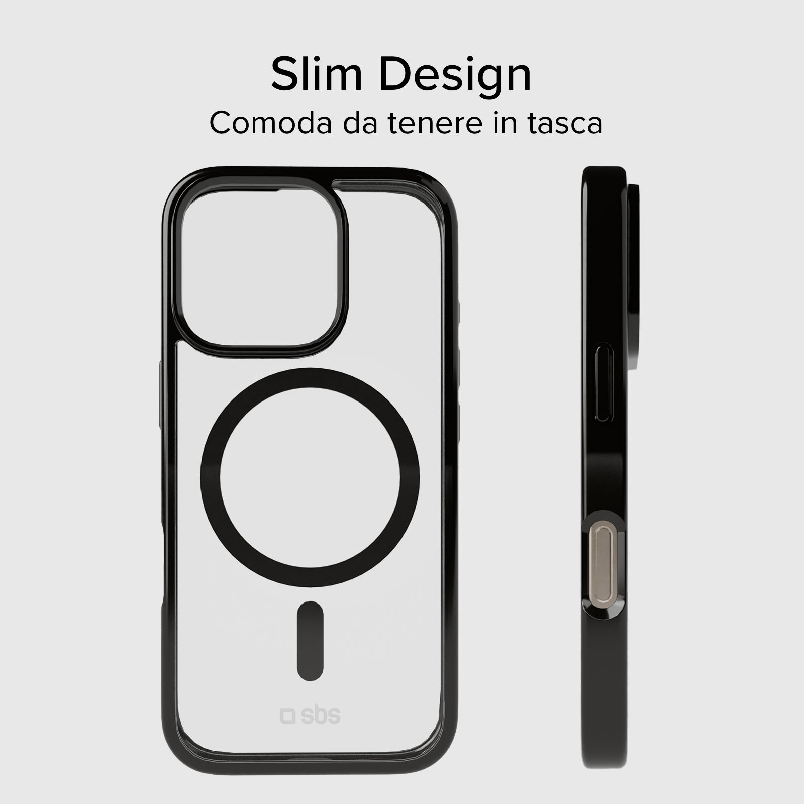 Cover for iPhone 16 Pro with coloured edges compatible with MagSafe charging