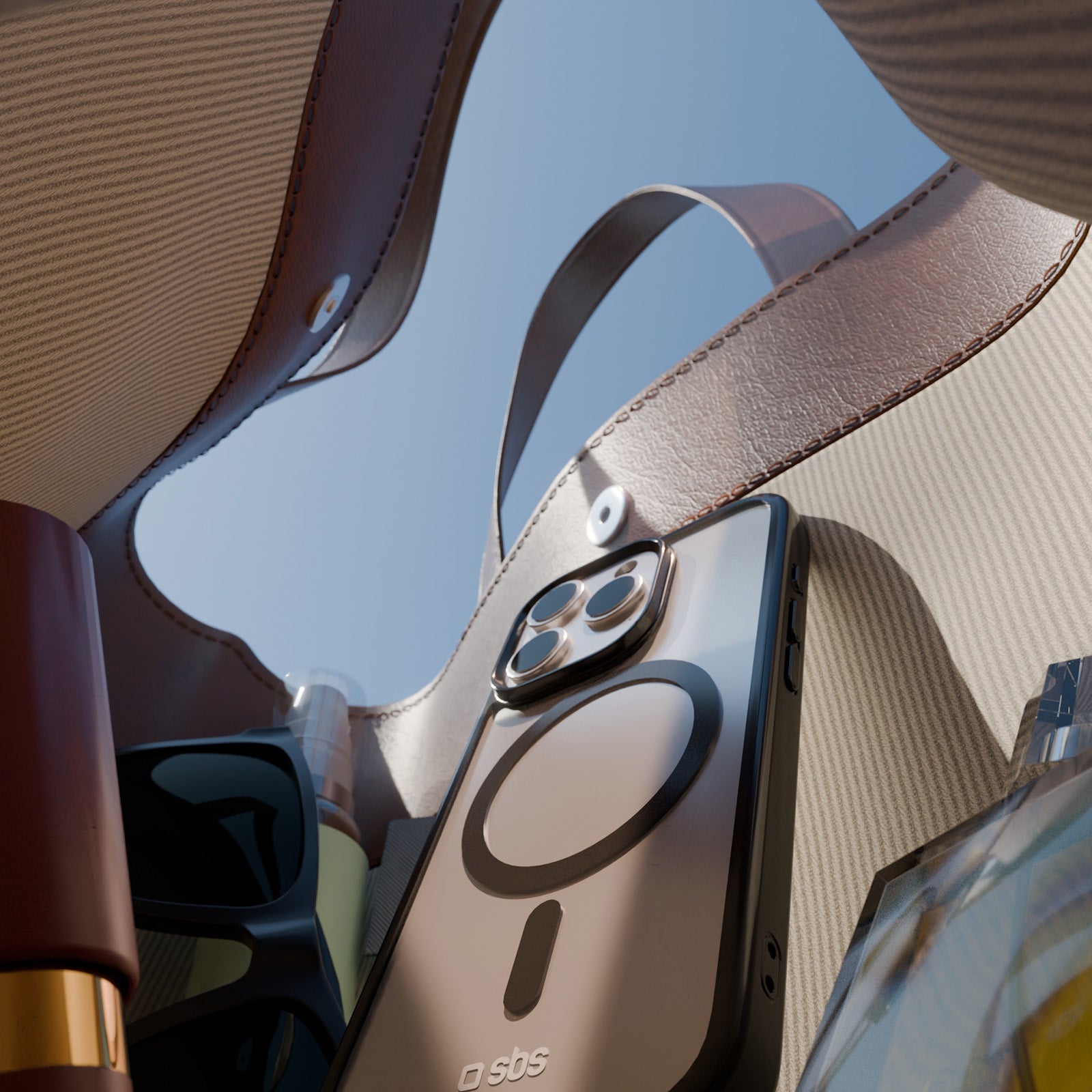 Funda para iPhone 16 Pro con bordes de color, compatible con carga MagSafe