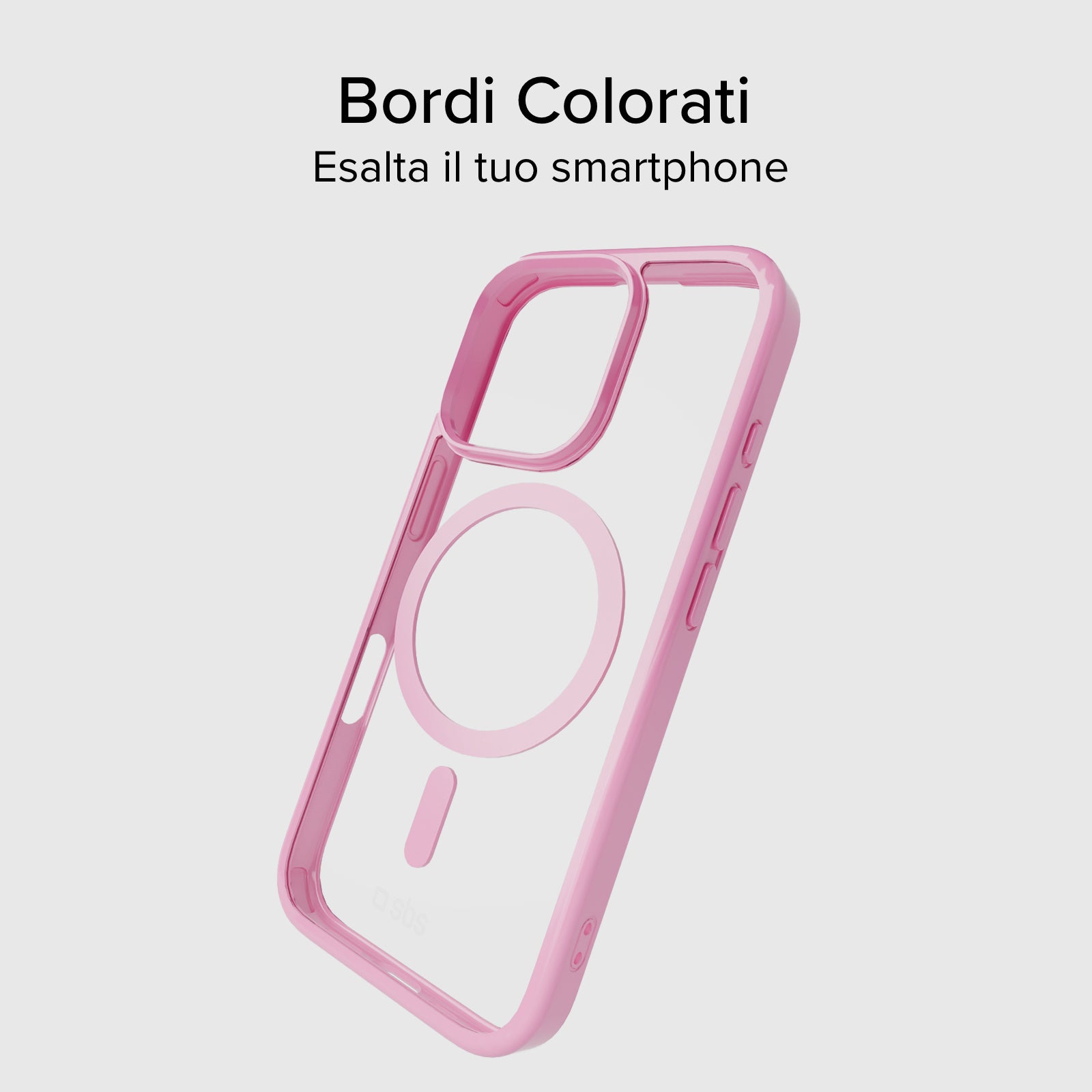 Cover for iPhone 16 Pro with coloured edges compatible with MagSafe charging