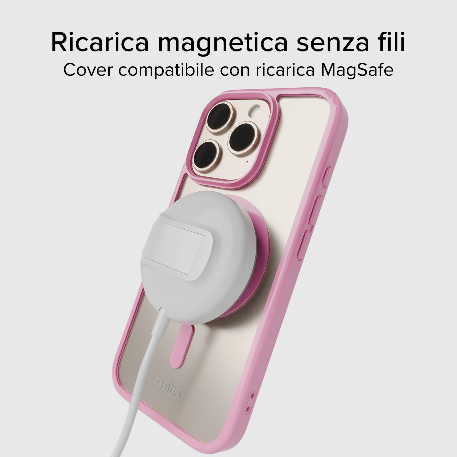 Cover for iPhone 16 Pro with coloured edges compatible with MagSafe charging