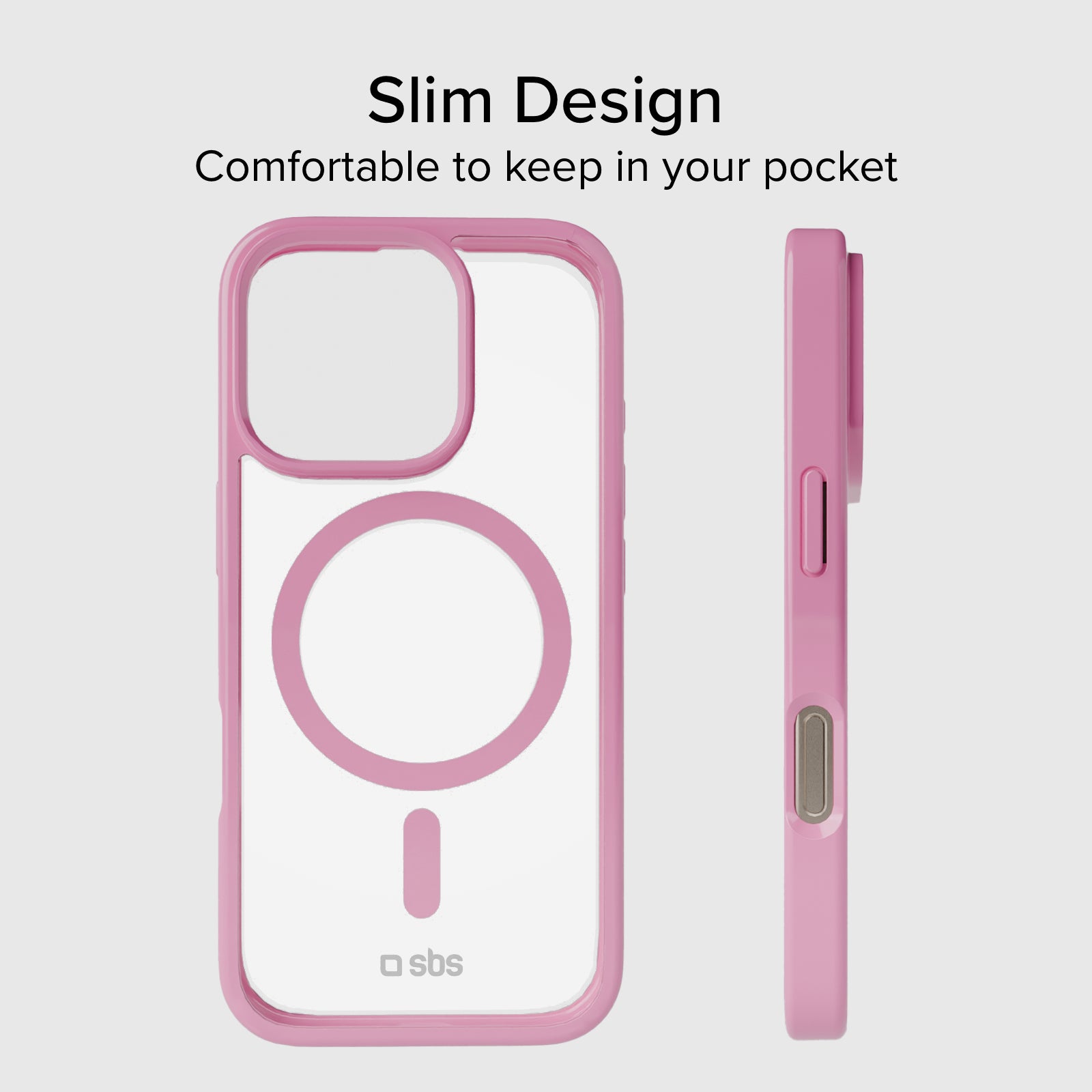 Cover for iPhone 16 Pro with coloured edges compatible with MagSafe charging