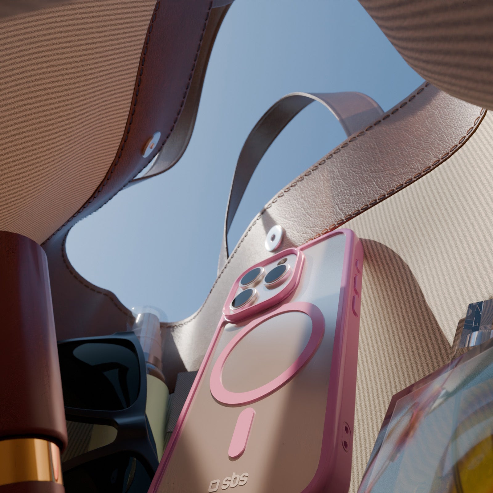 Case für iPhone 16 Pro mit farbigen Rändern, kompatibel mit MagSafe Aufladung