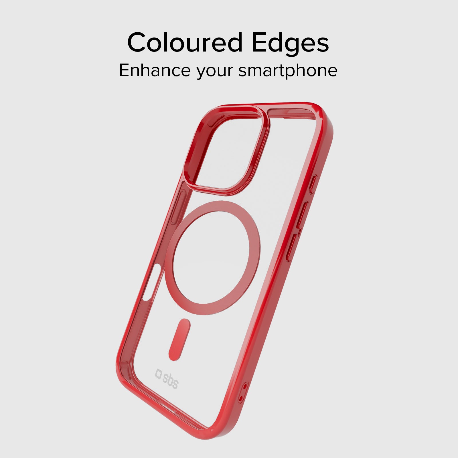 Cover for iPhone 16 Pro with coloured edges compatible with MagSafe charging