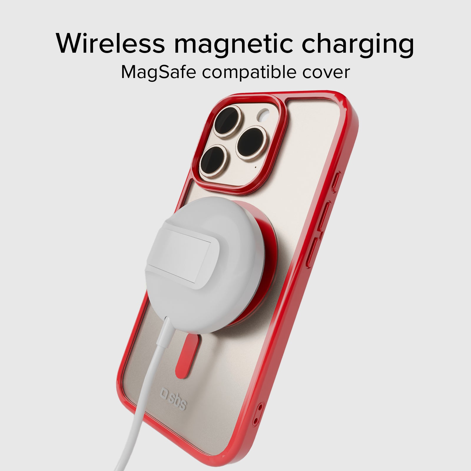 Cover for iPhone 16 Pro with coloured edges compatible with MagSafe charging