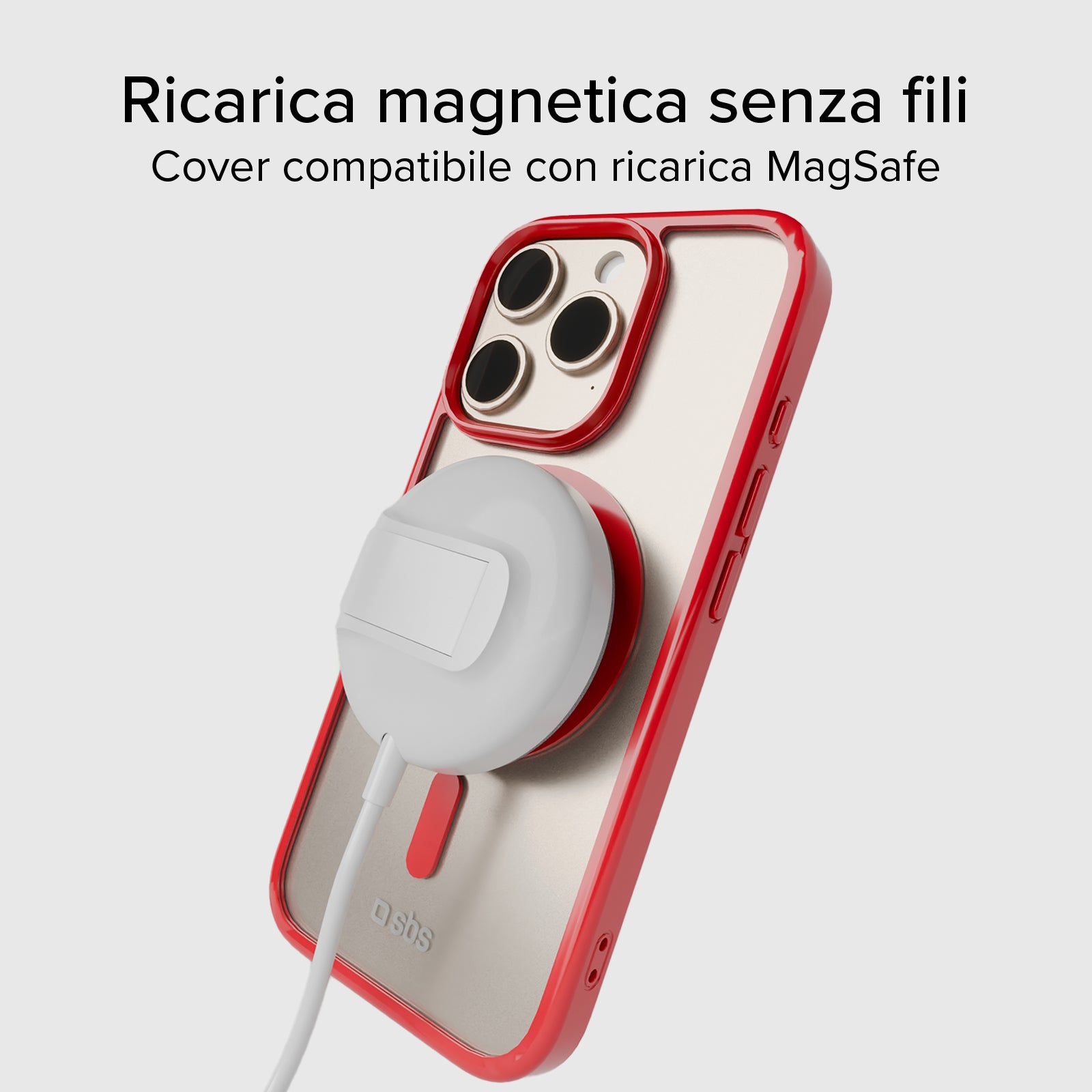 Cover for iPhone 16 Pro with coloured edges compatible with MagSafe charging