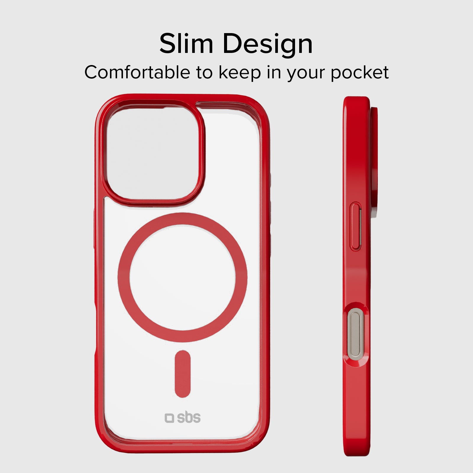 Cover for iPhone 16 Pro with coloured edges compatible with MagSafe charging