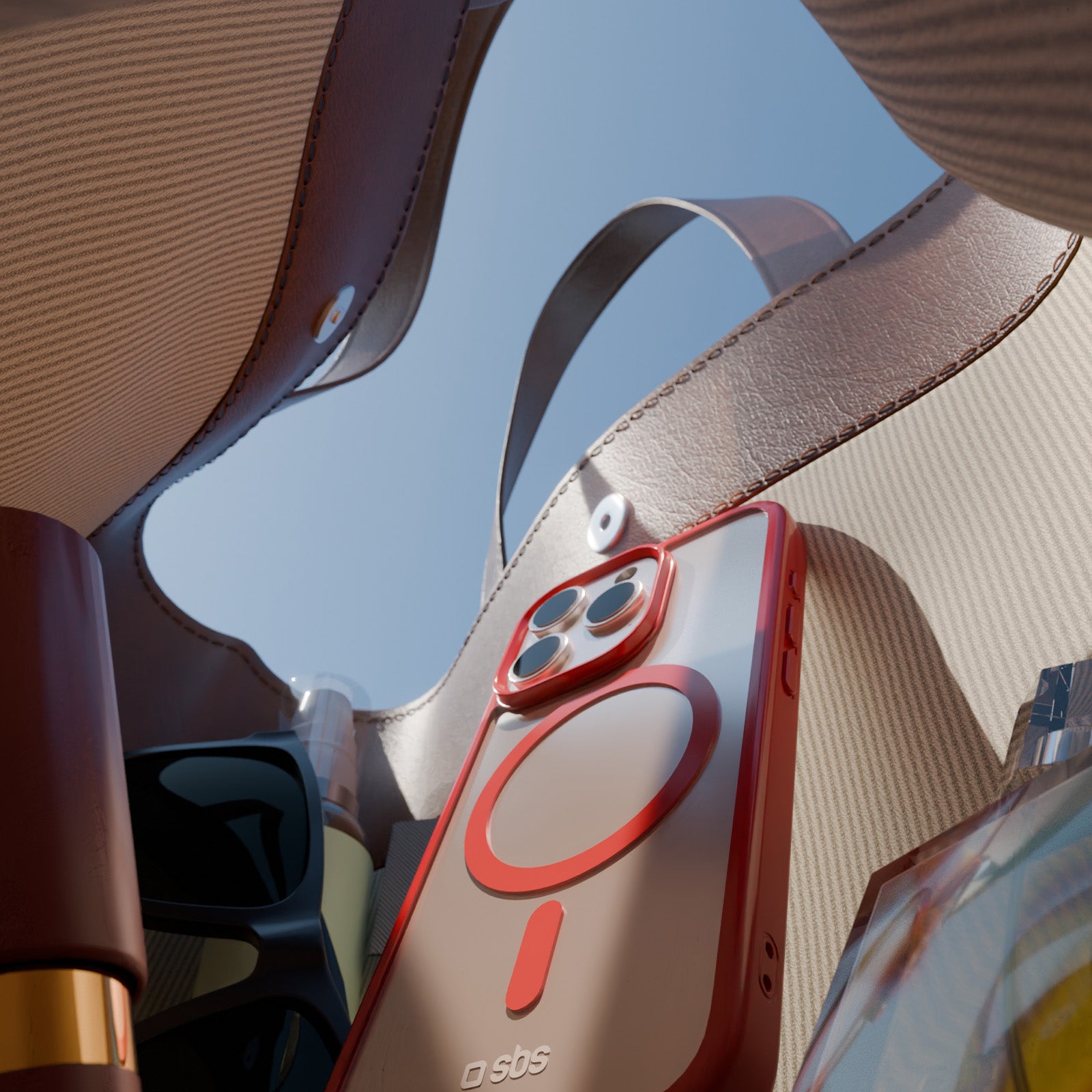 Case für iPhone 16 Pro mit farbigen Rändern, kompatibel mit MagSafe Aufladung