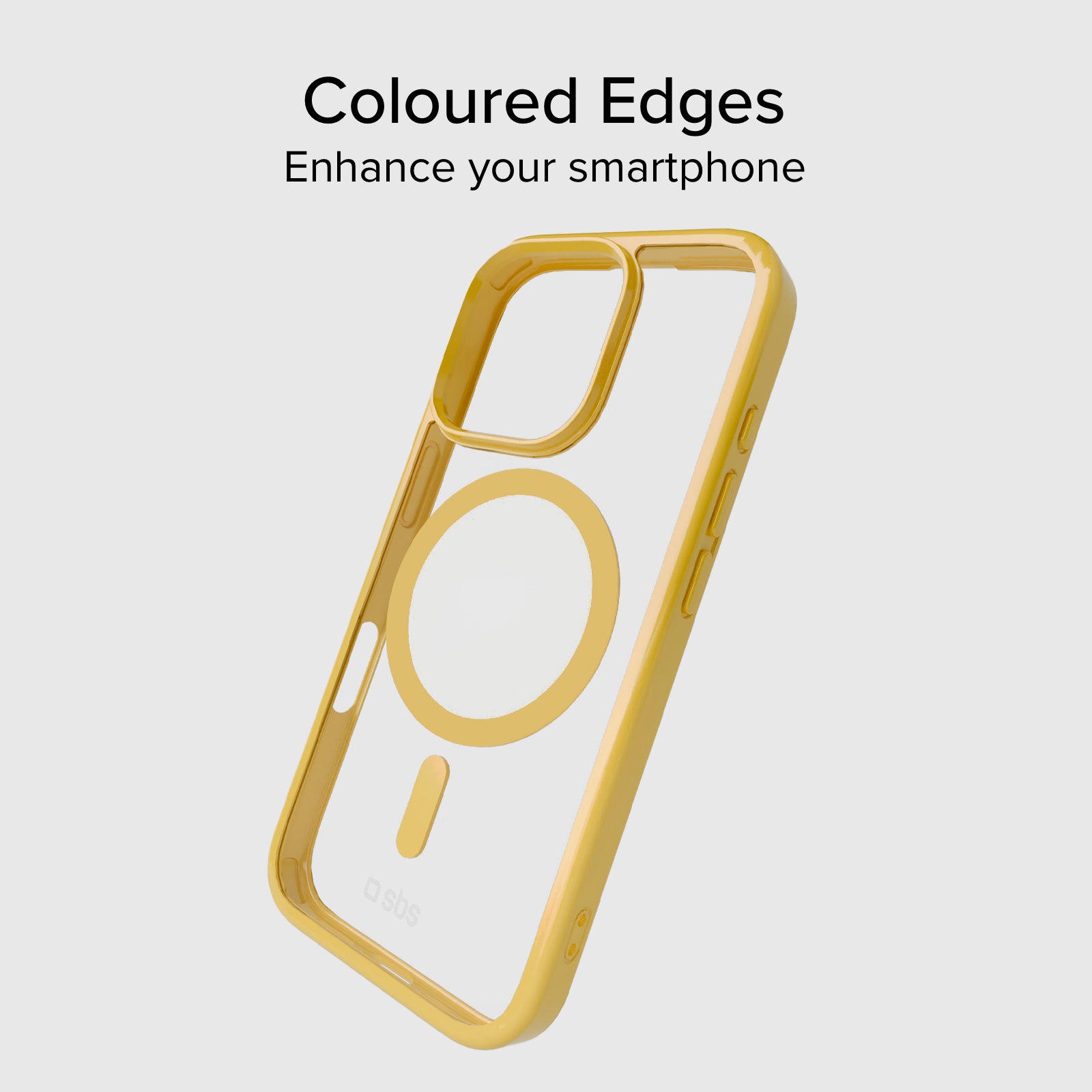 Cover for iPhone 16 Pro with coloured edges compatible with MagSafe charging