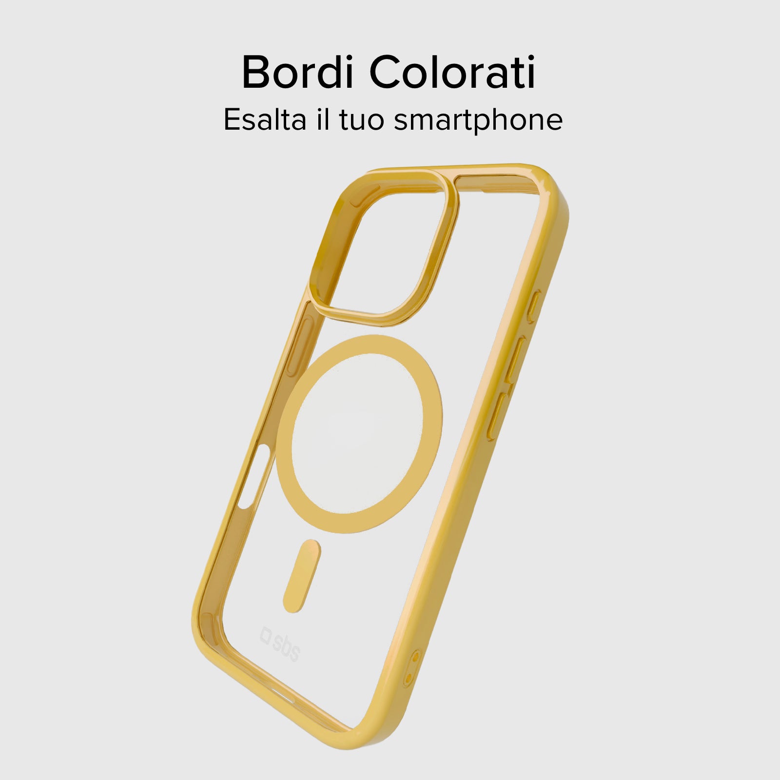 Cover for iPhone 16 Pro with coloured edges compatible with MagSafe charging