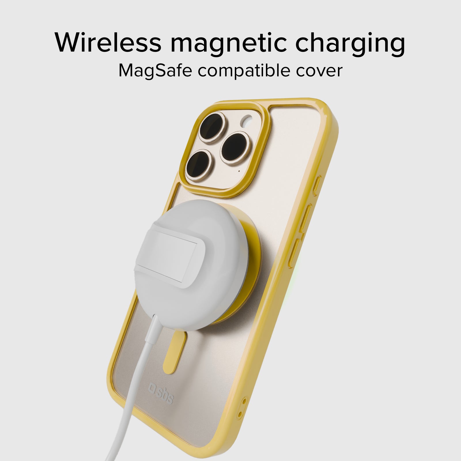 Cover for iPhone 16 Pro with coloured edges compatible with MagSafe charging