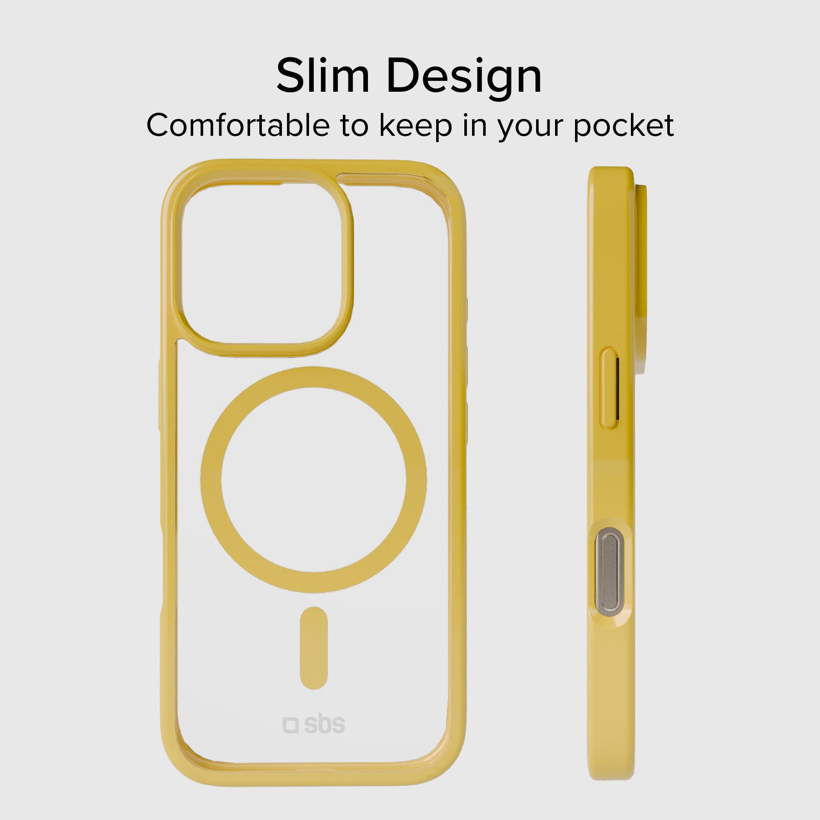Cover for iPhone 16 Pro with coloured edges compatible with MagSafe charging