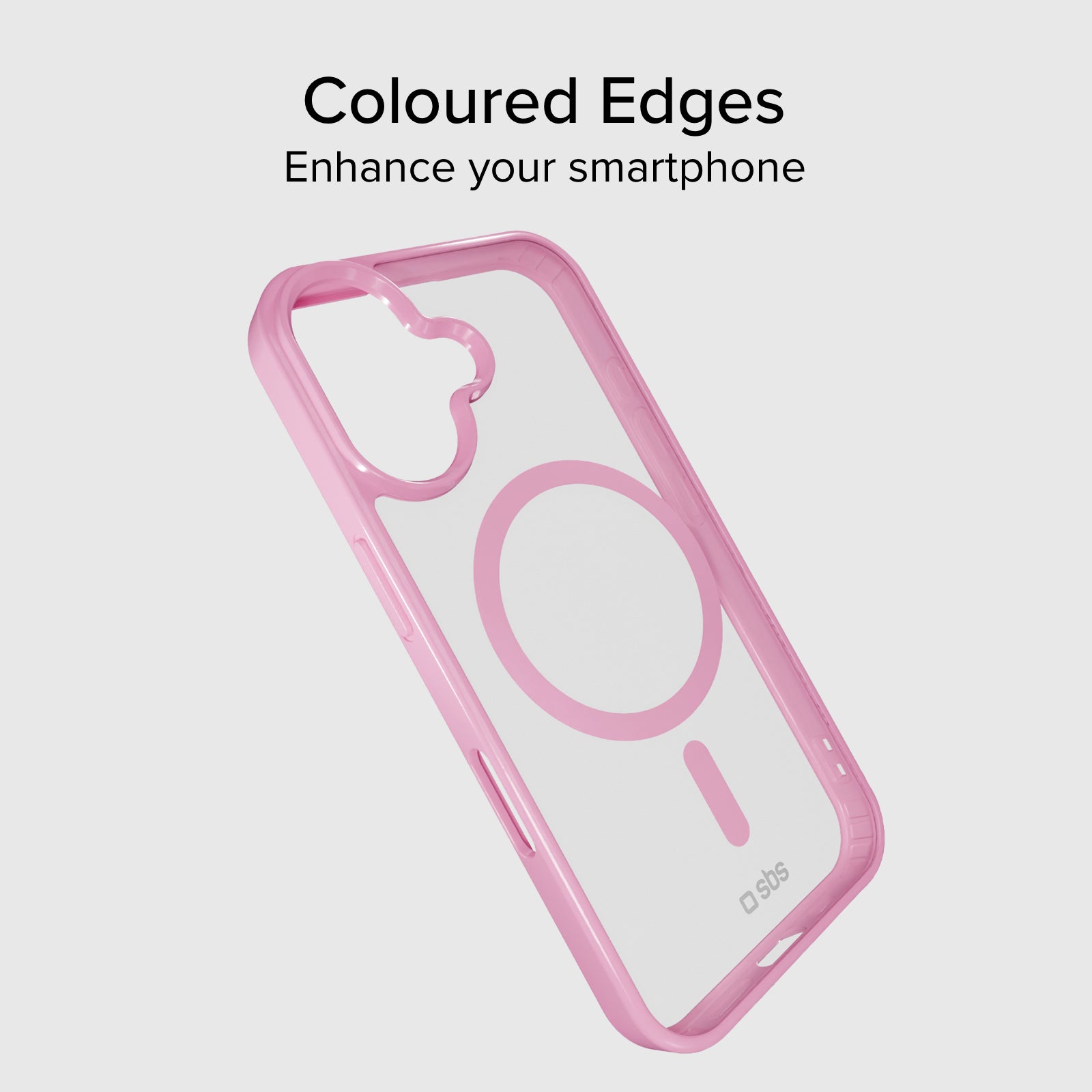 Cover for iPhone 16 with coloured edges compatible with MagSafe charging