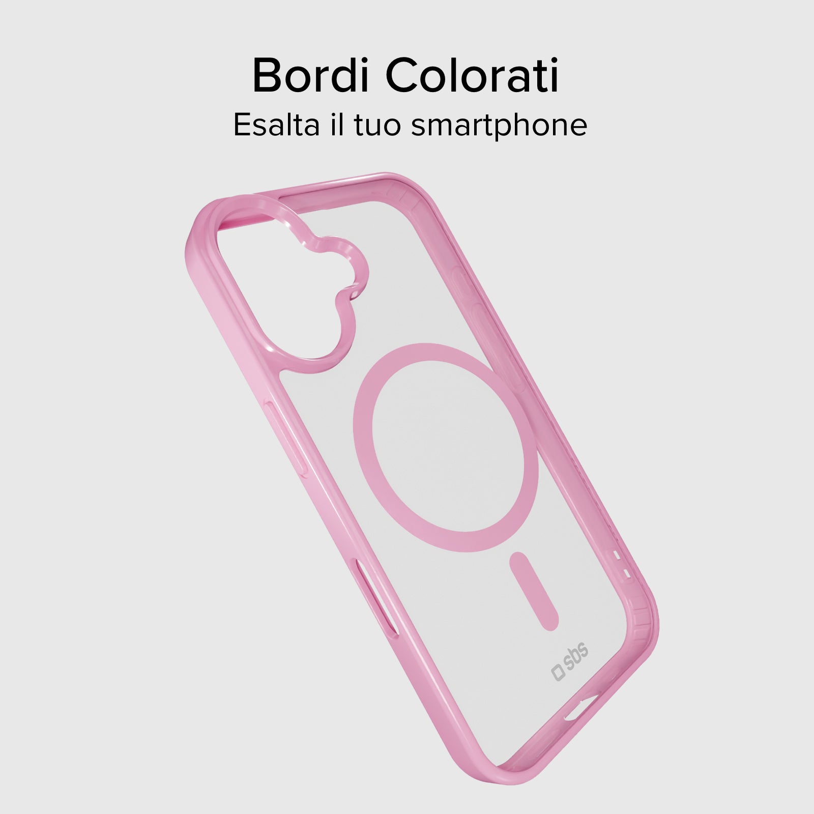 Cover for iPhone 16 with coloured edges compatible with MagSafe charging