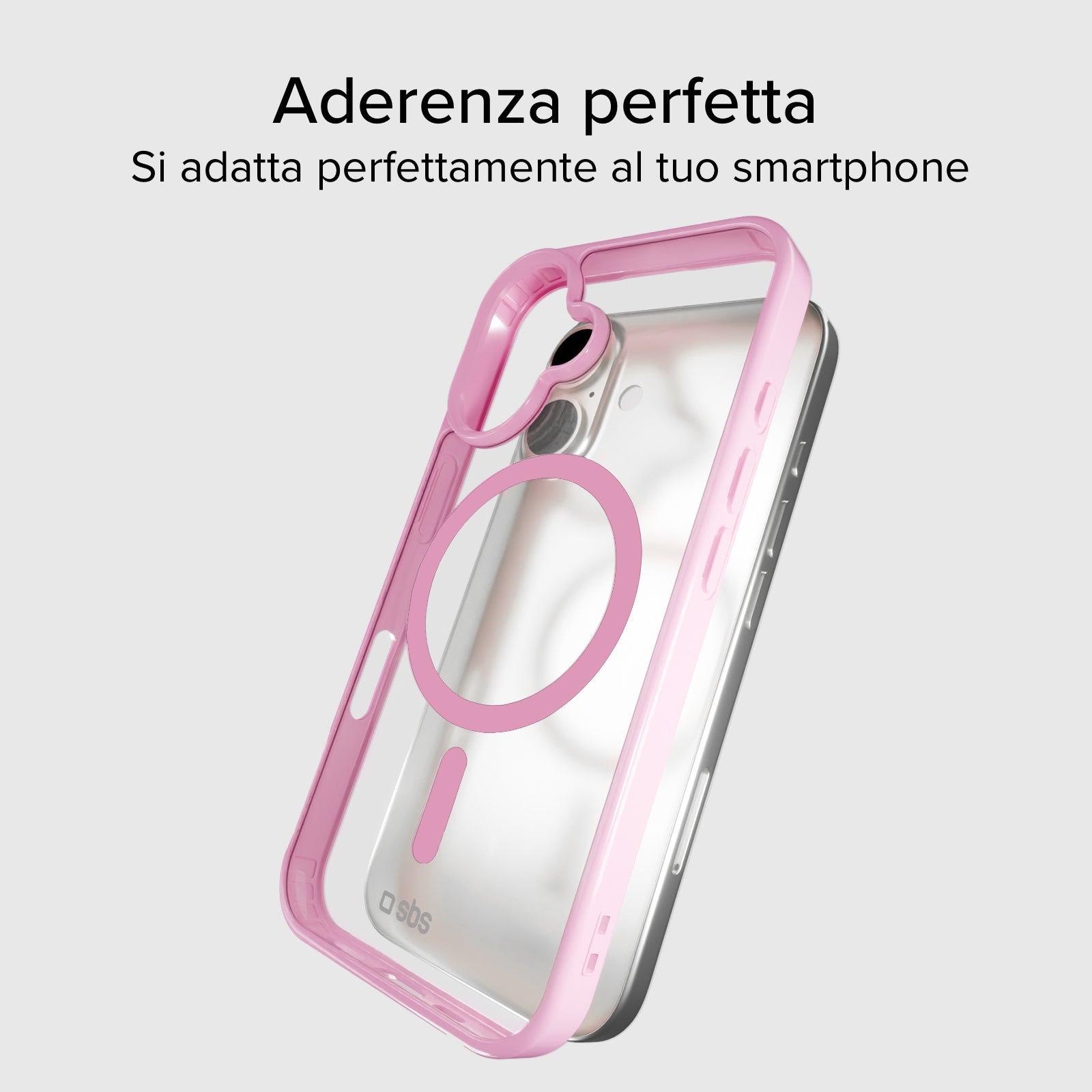 Cover for iPhone 16 with coloured edges compatible with MagSafe charging