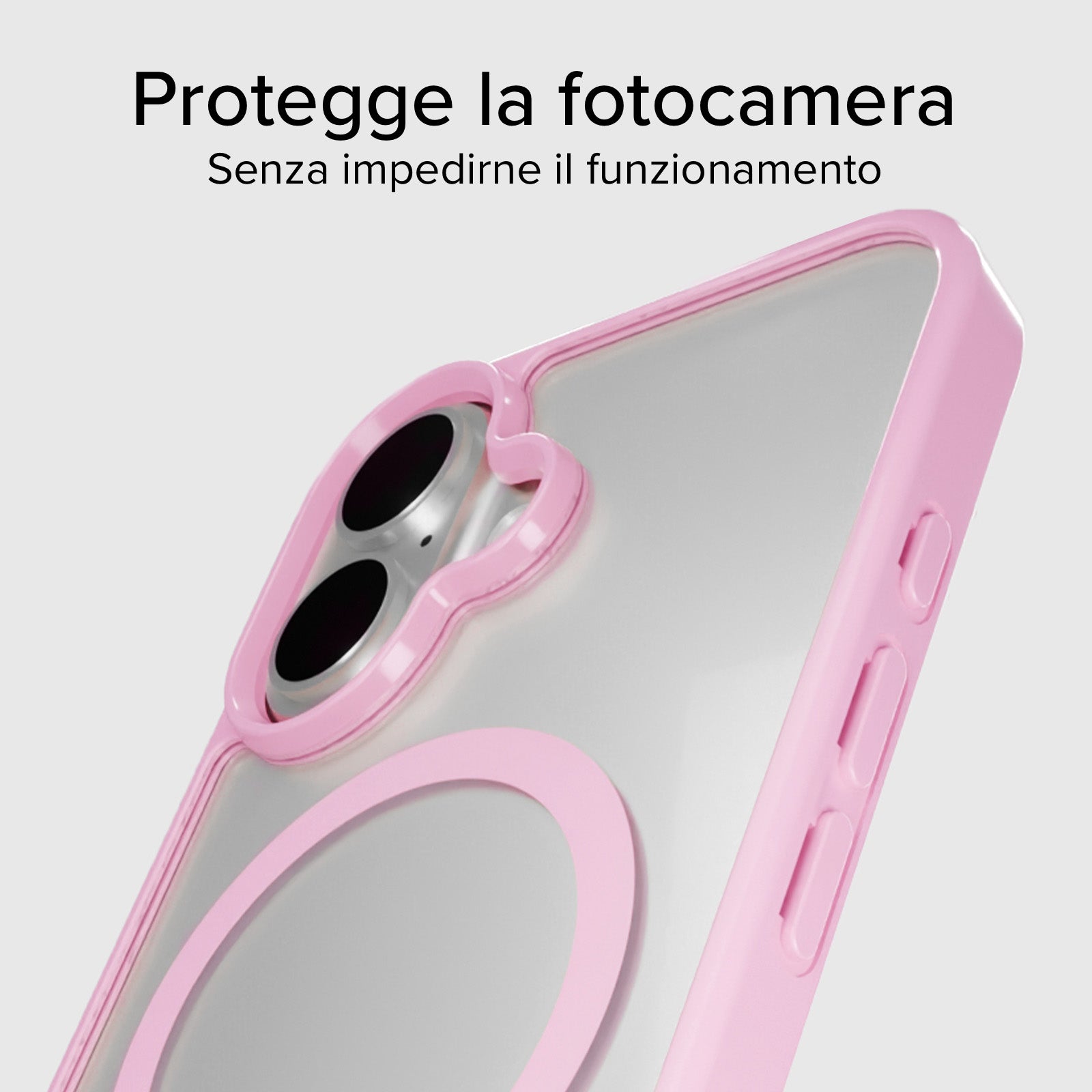 Cover for iPhone 16 with coloured edges compatible with MagSafe charging