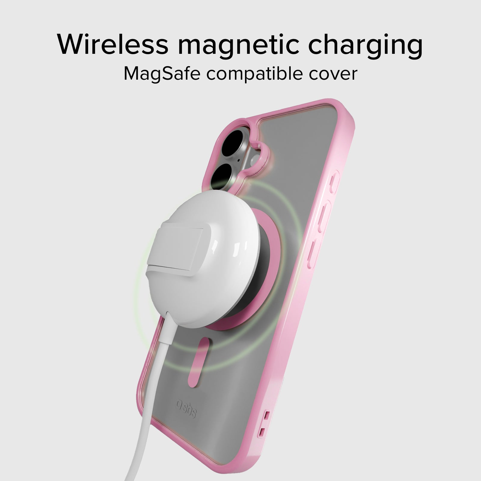 Cover for iPhone 16 with coloured edges compatible with MagSafe charging