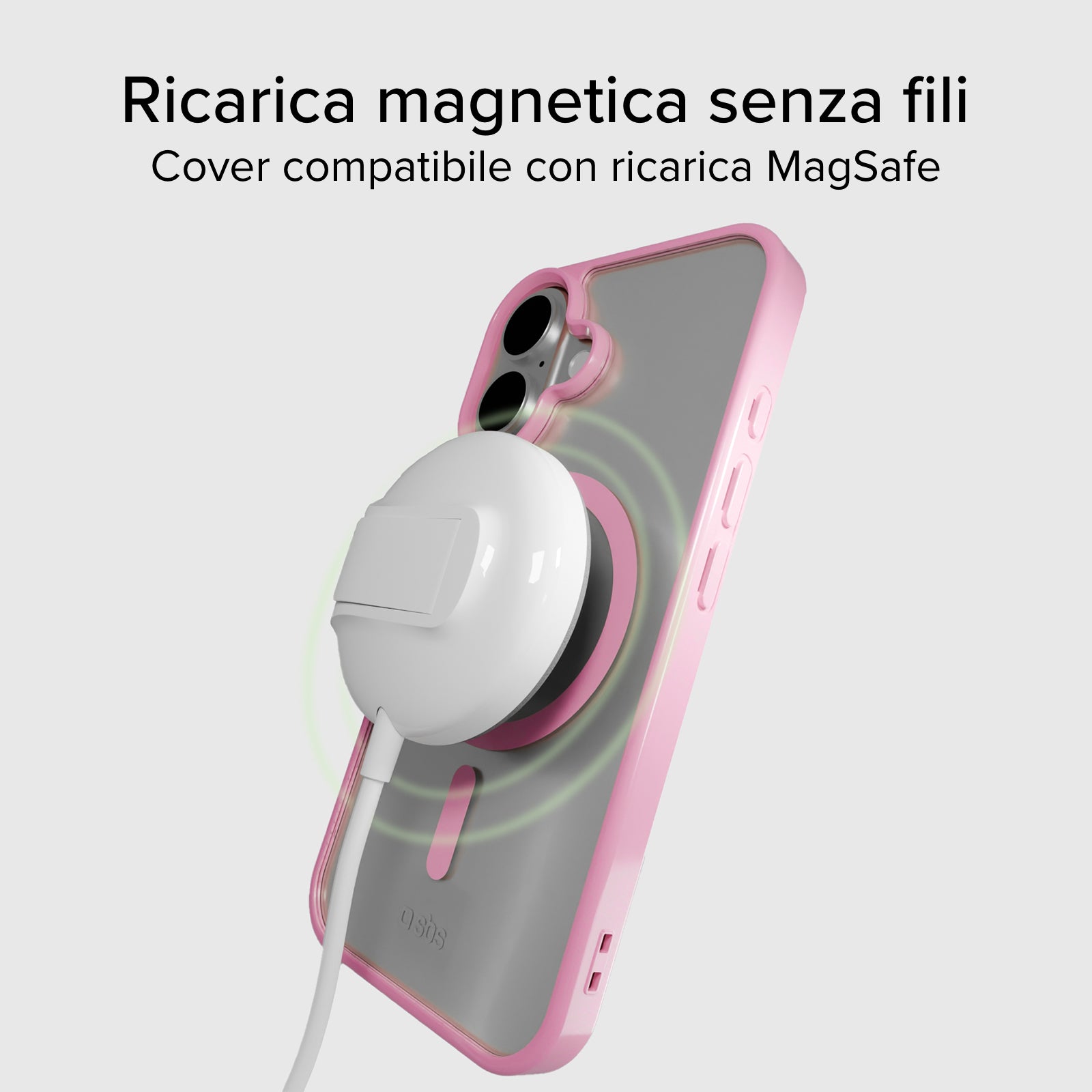 Cover for iPhone 16 with coloured edges compatible with MagSafe charging