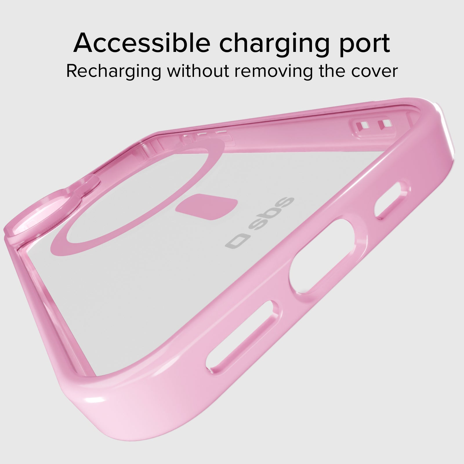 Cover for iPhone 16 with coloured edges compatible with MagSafe charging