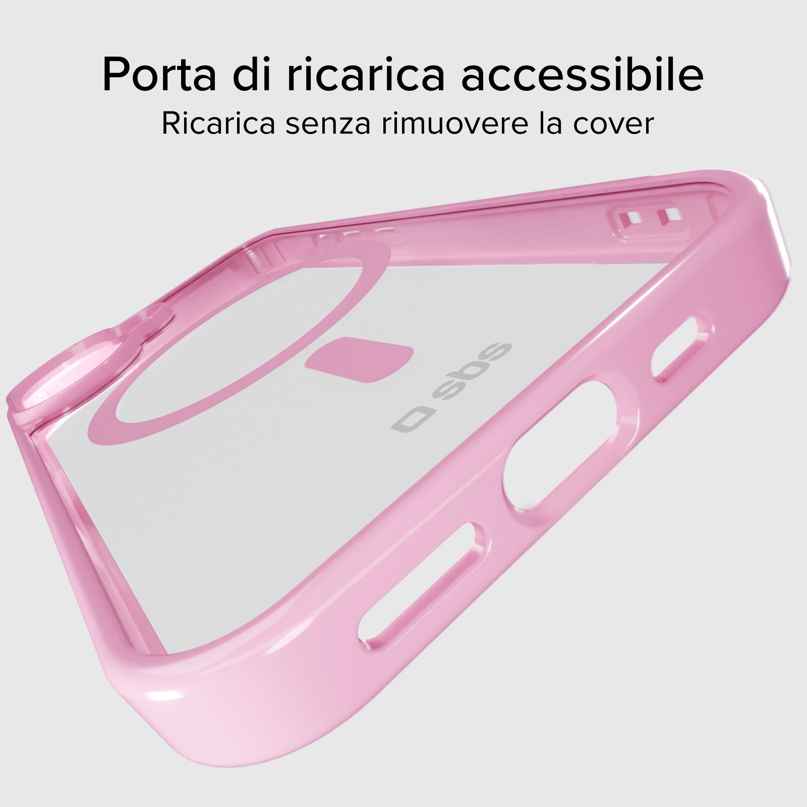 Cover for iPhone 16 with coloured edges compatible with MagSafe charging