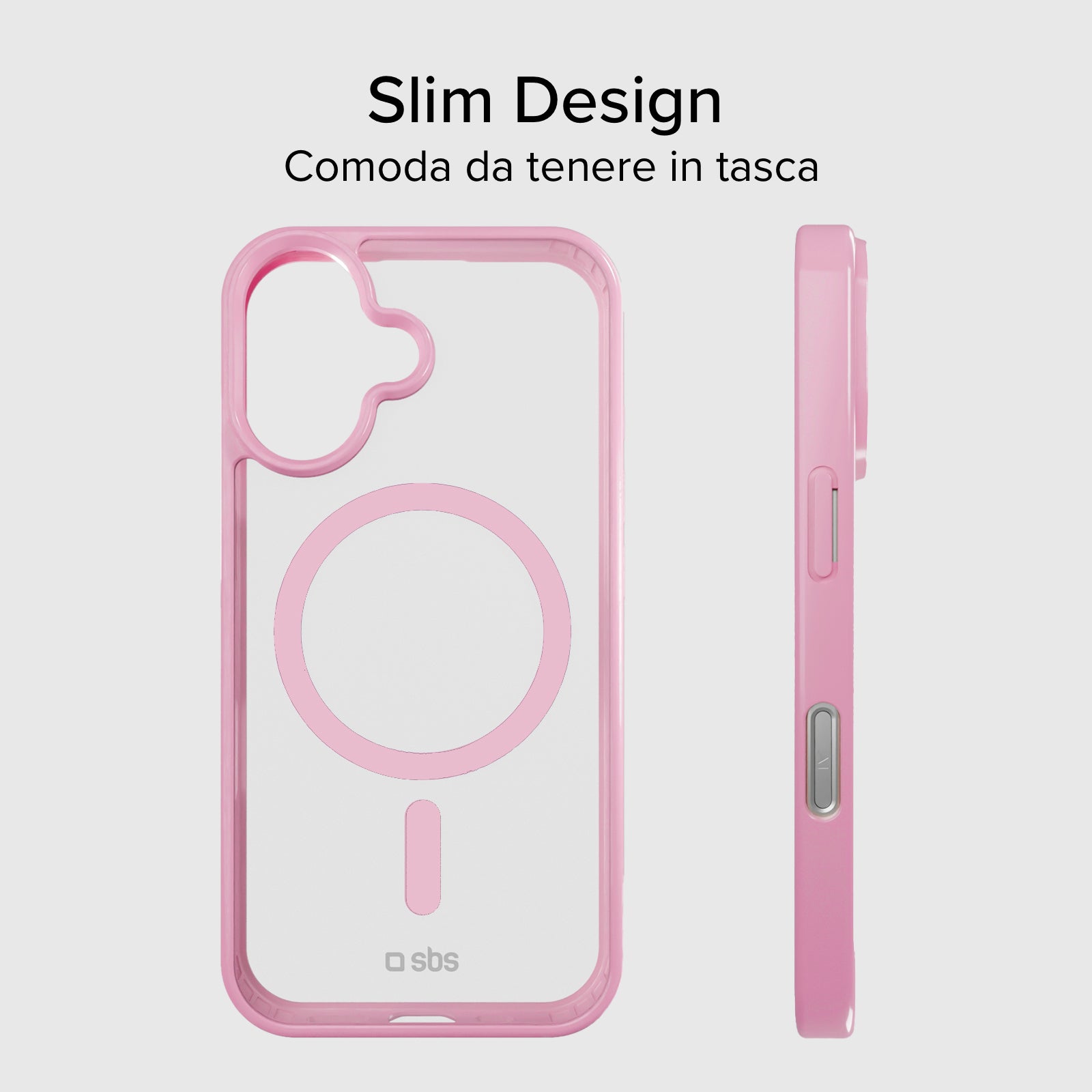Cover for iPhone 16 with coloured edges compatible with MagSafe charging