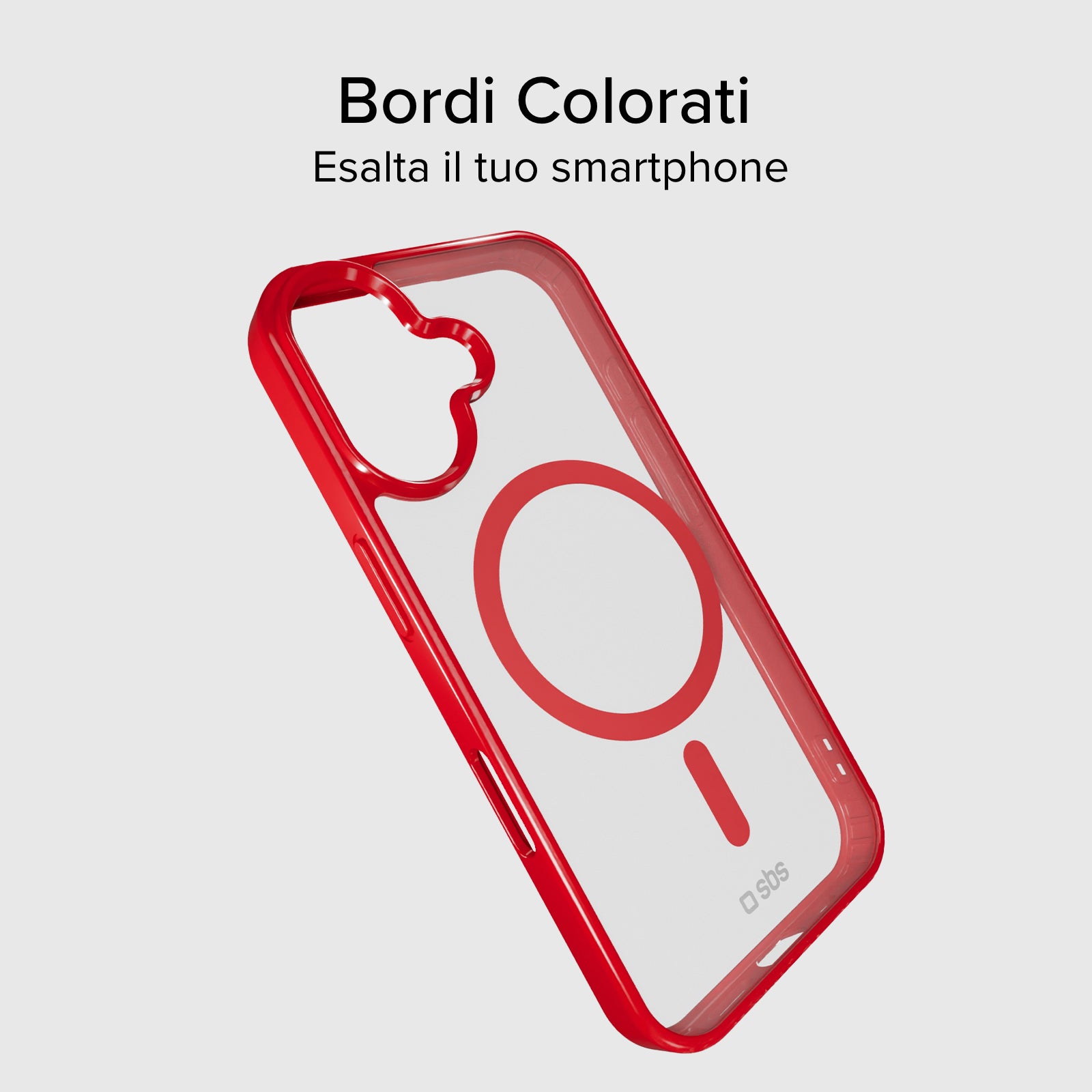 Cover for iPhone 16 with coloured edges compatible with MagSafe charging