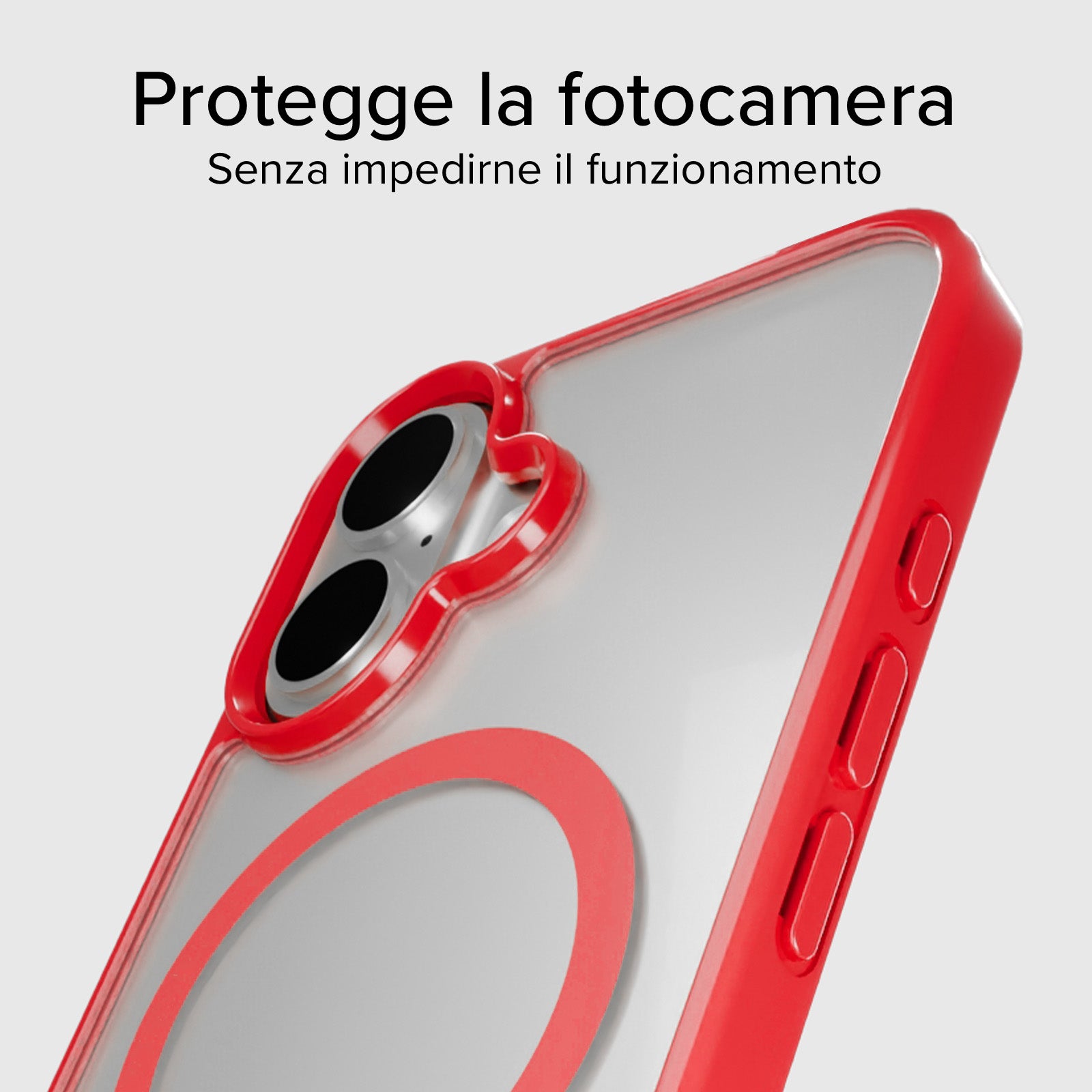Cover for iPhone 16 with coloured edges compatible with MagSafe charging