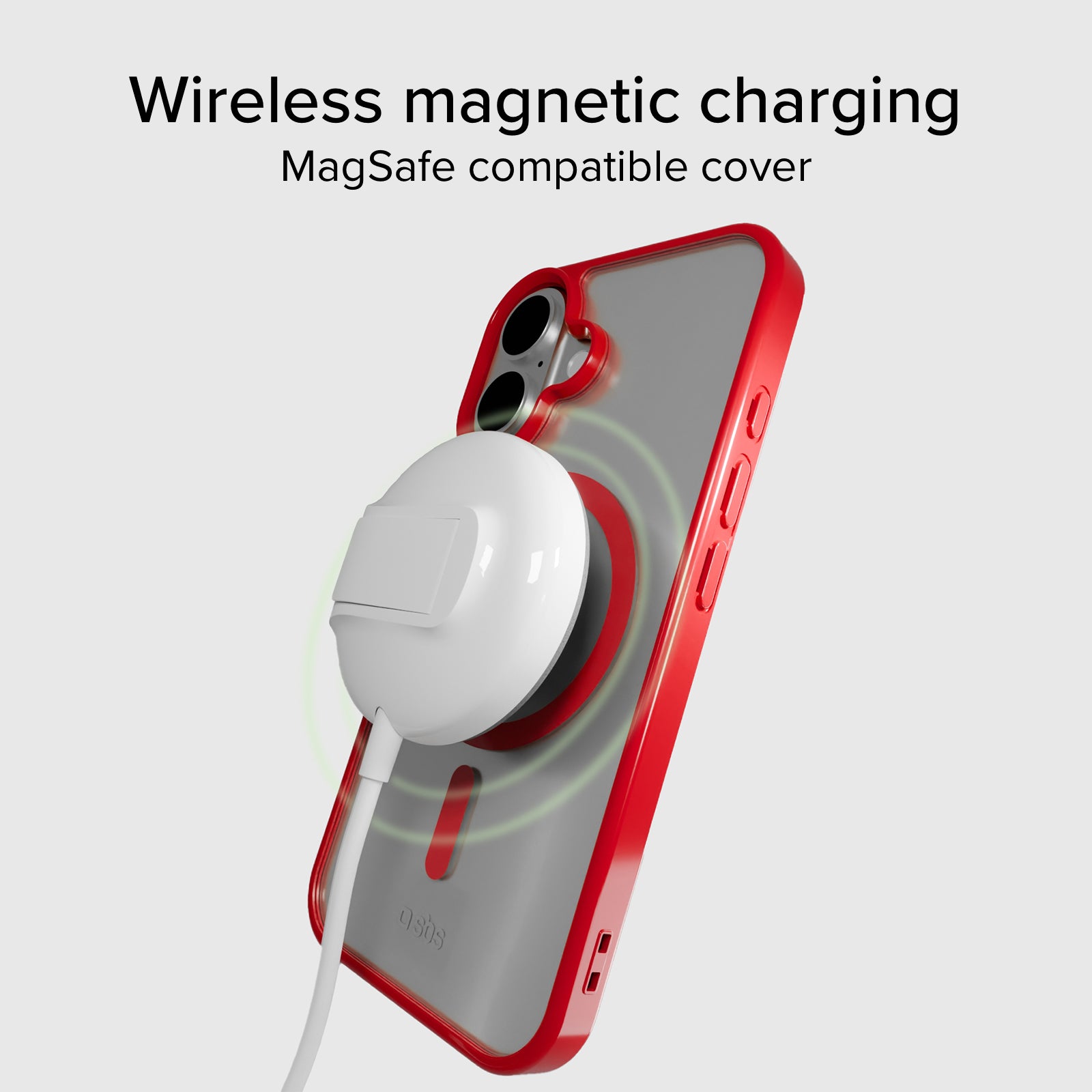 Cover for iPhone 16 with coloured edges compatible with MagSafe charging