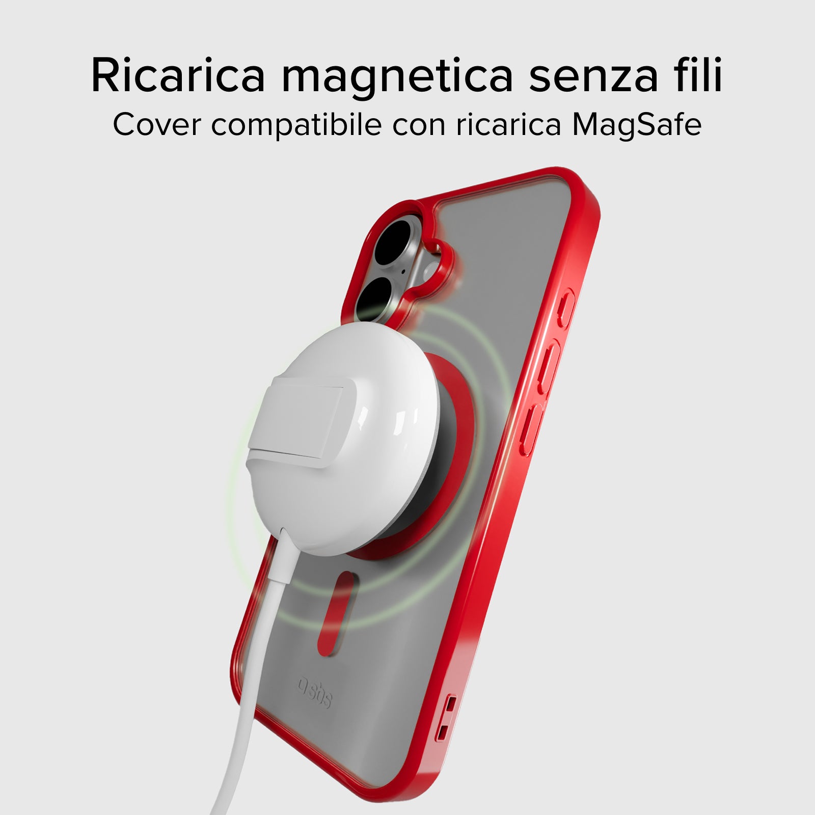 Cover for iPhone 16 with coloured edges compatible with MagSafe charging