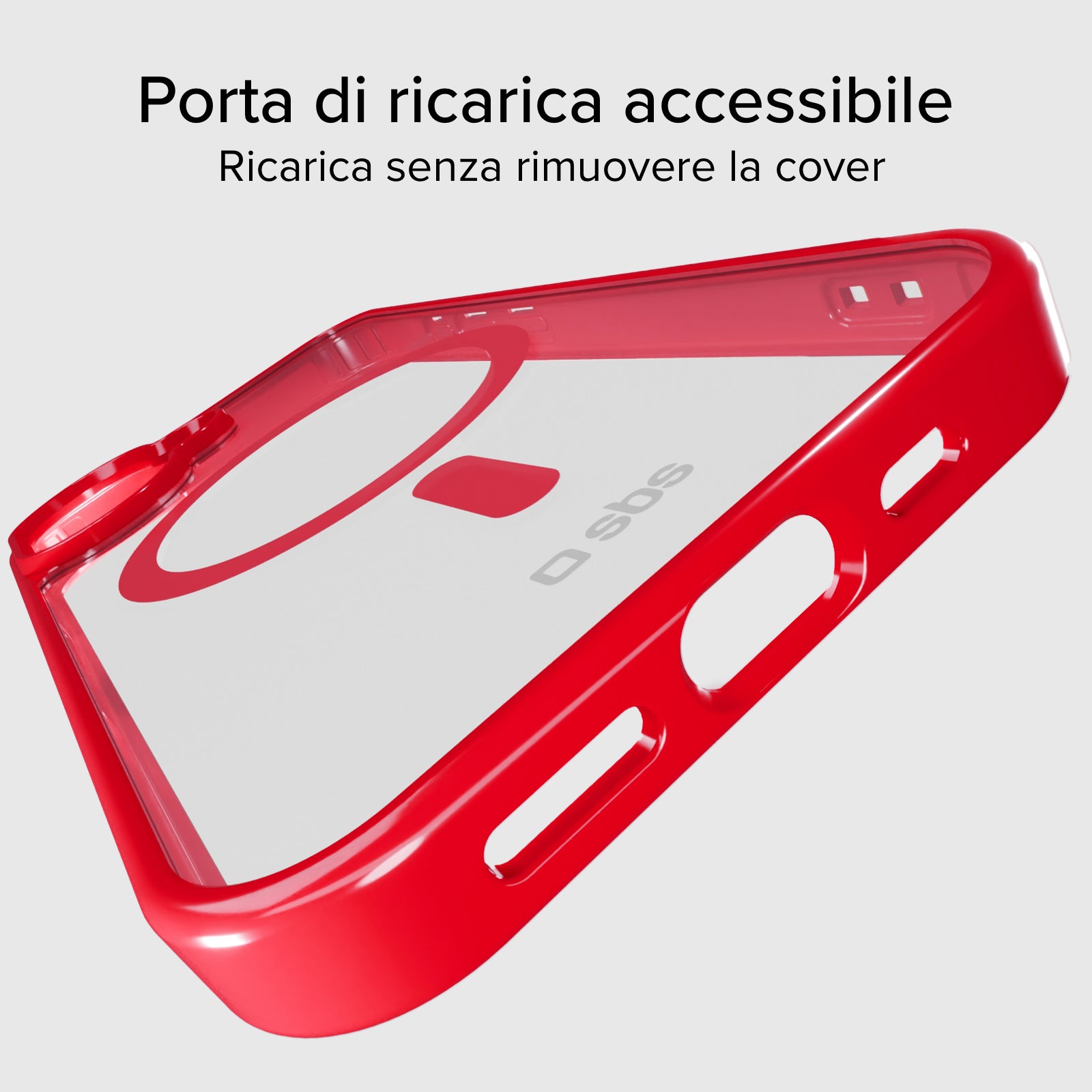 Cover for iPhone 16 with coloured edges compatible with MagSafe charging