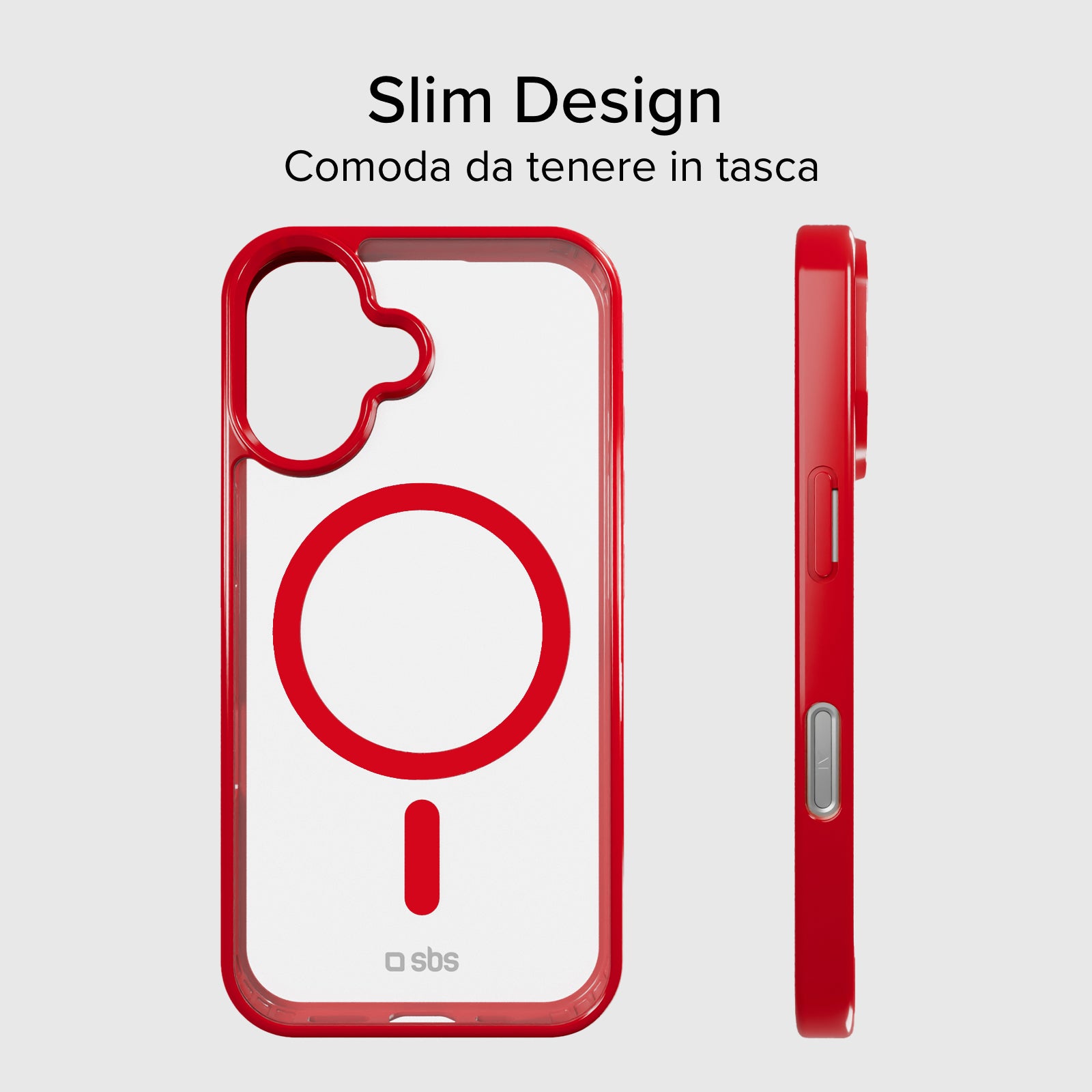 Cover for iPhone 16 with coloured edges compatible with MagSafe charging