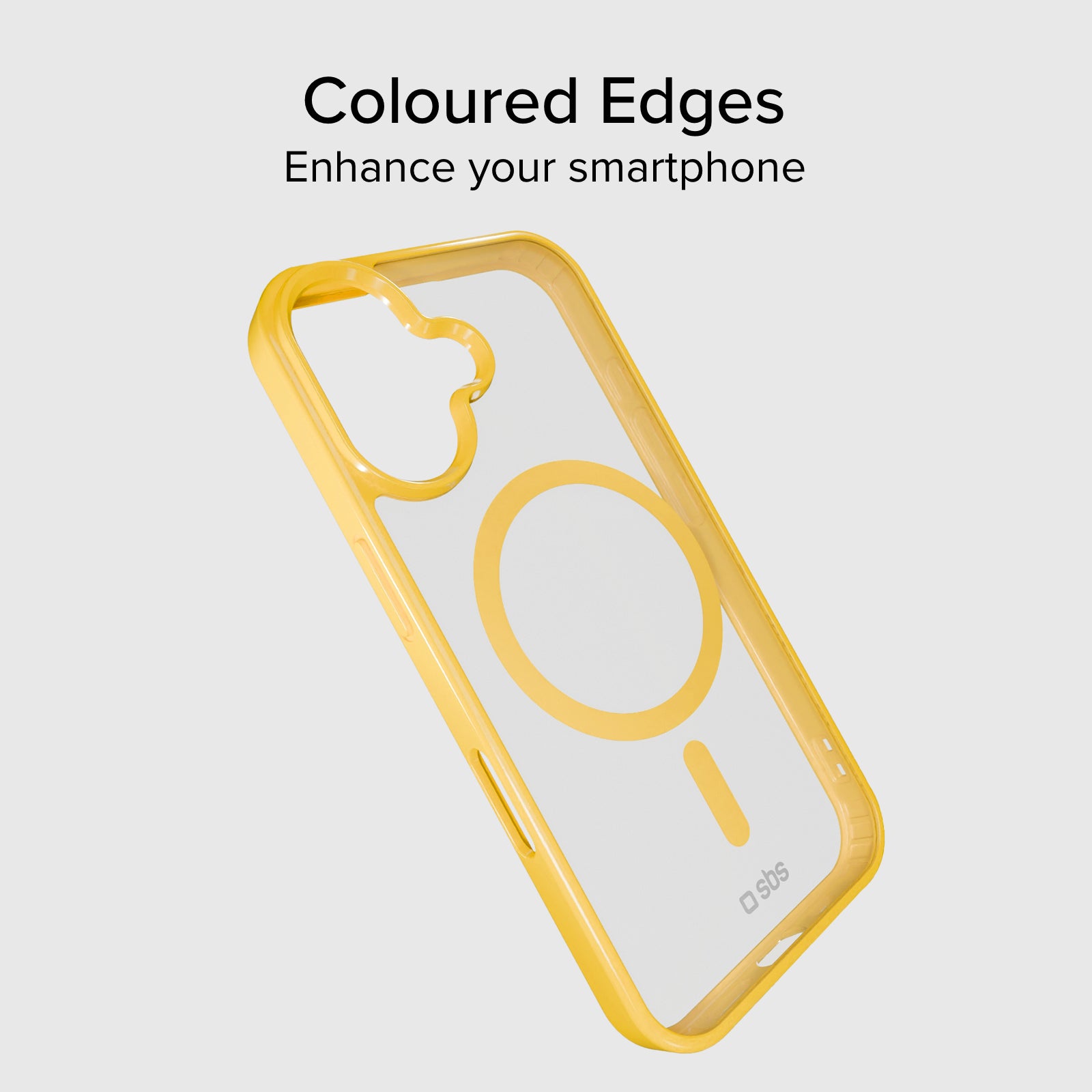 Cover for iPhone 16 with coloured edges compatible with MagSafe charging