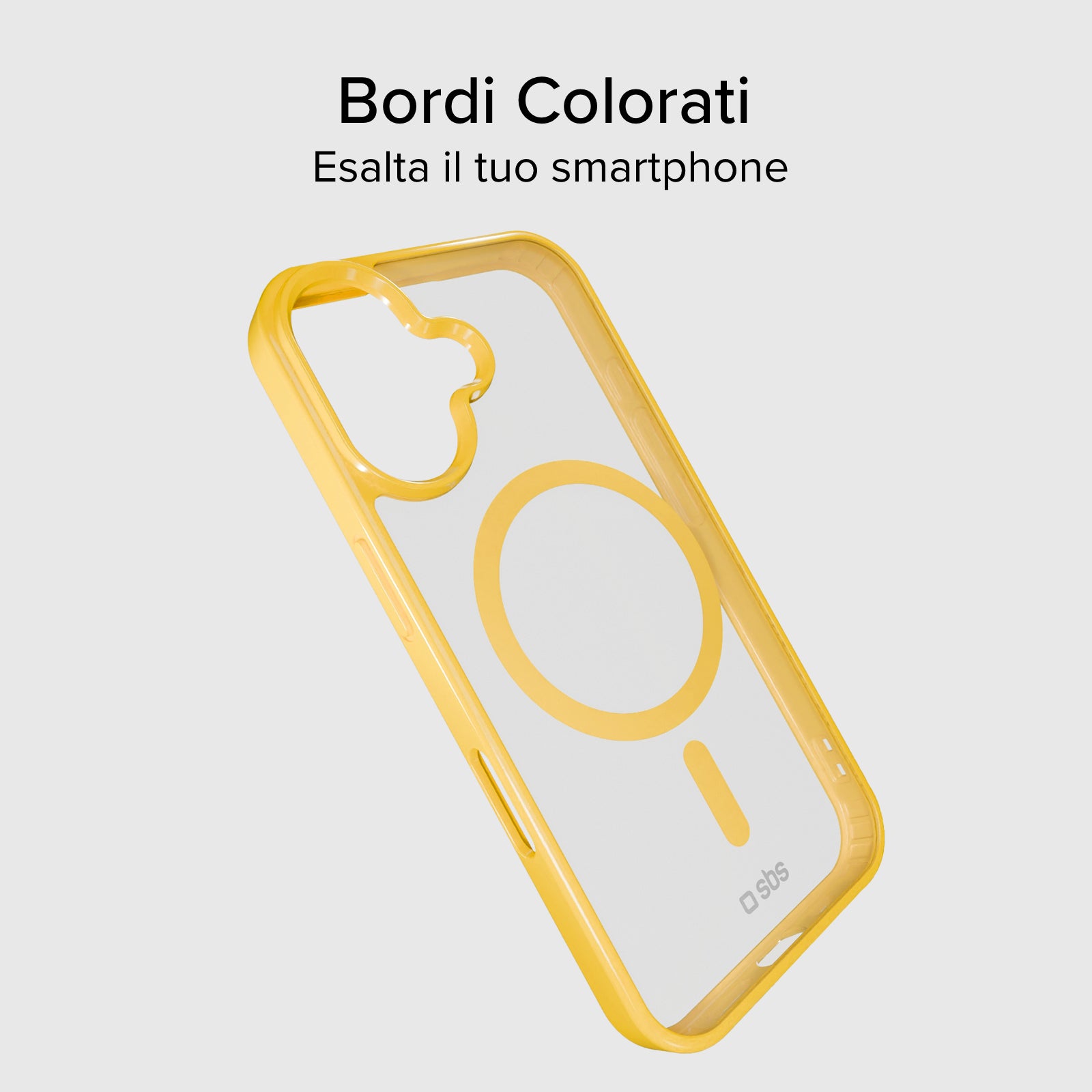 Cover for iPhone 16 with coloured edges compatible with MagSafe charging