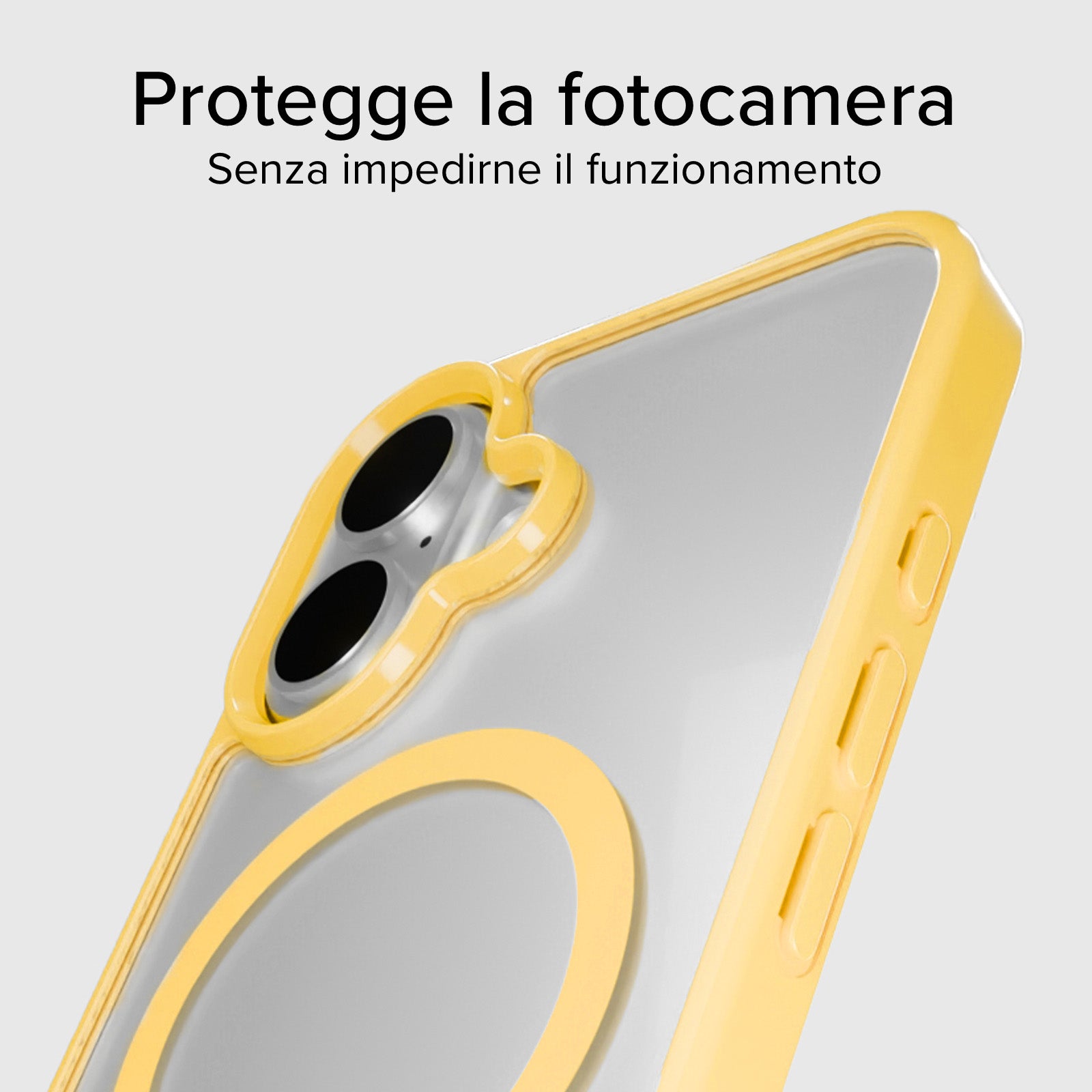 Cover for iPhone 16 with coloured edges compatible with MagSafe charging