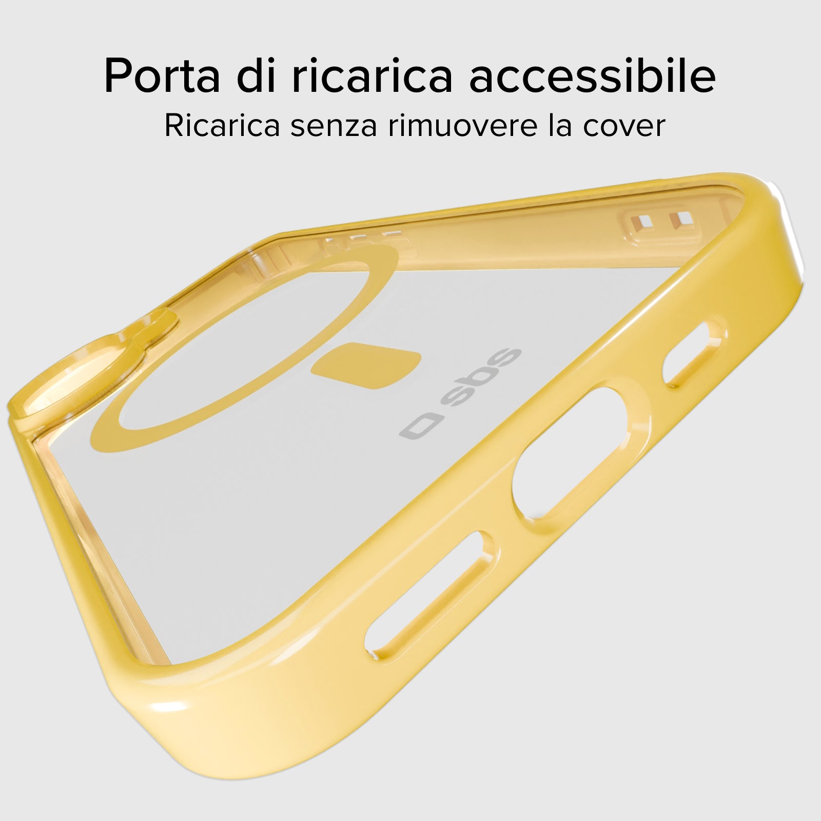 Cover for iPhone 16 with coloured edges compatible with MagSafe charging