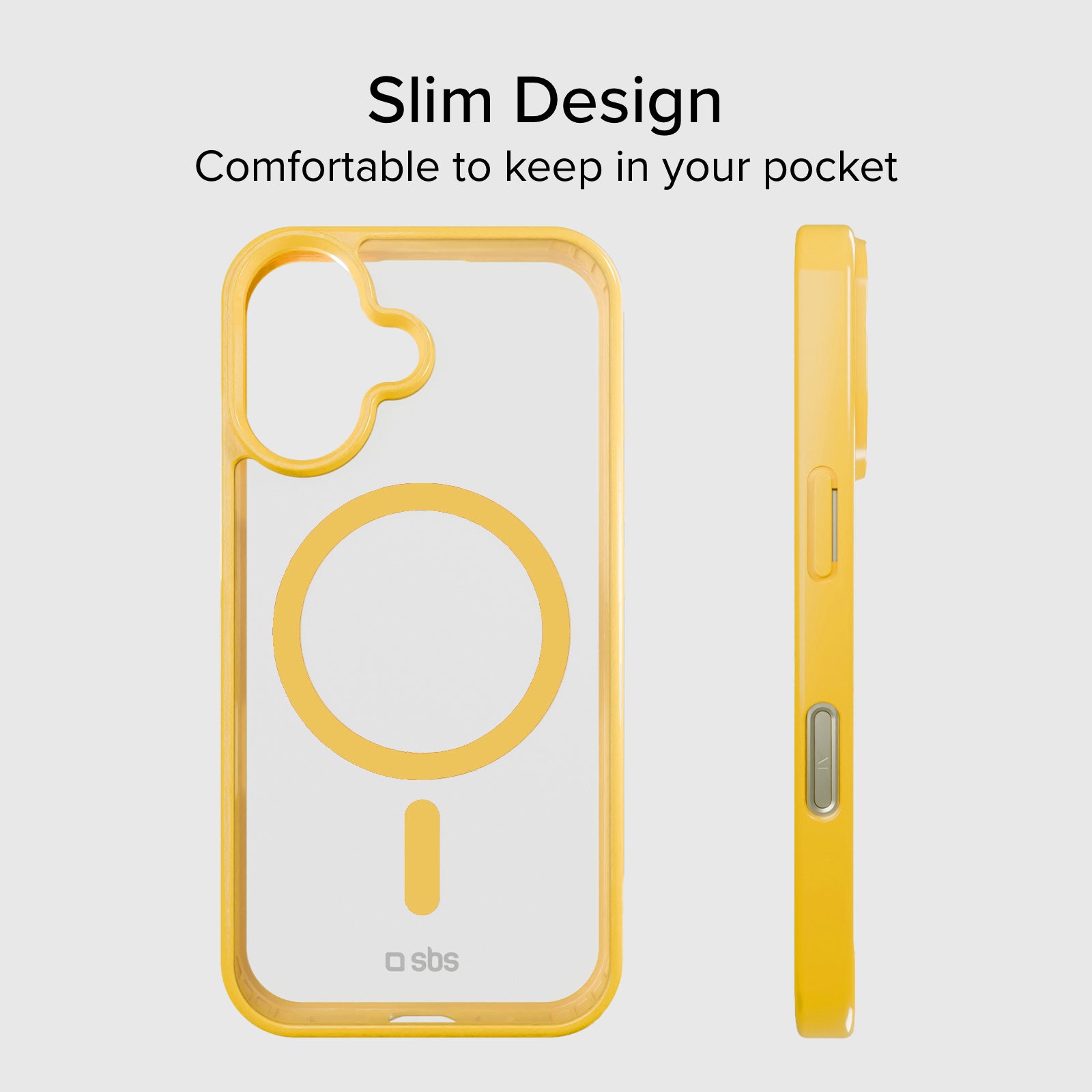 Cover for iPhone 16 with coloured edges compatible with MagSafe charging