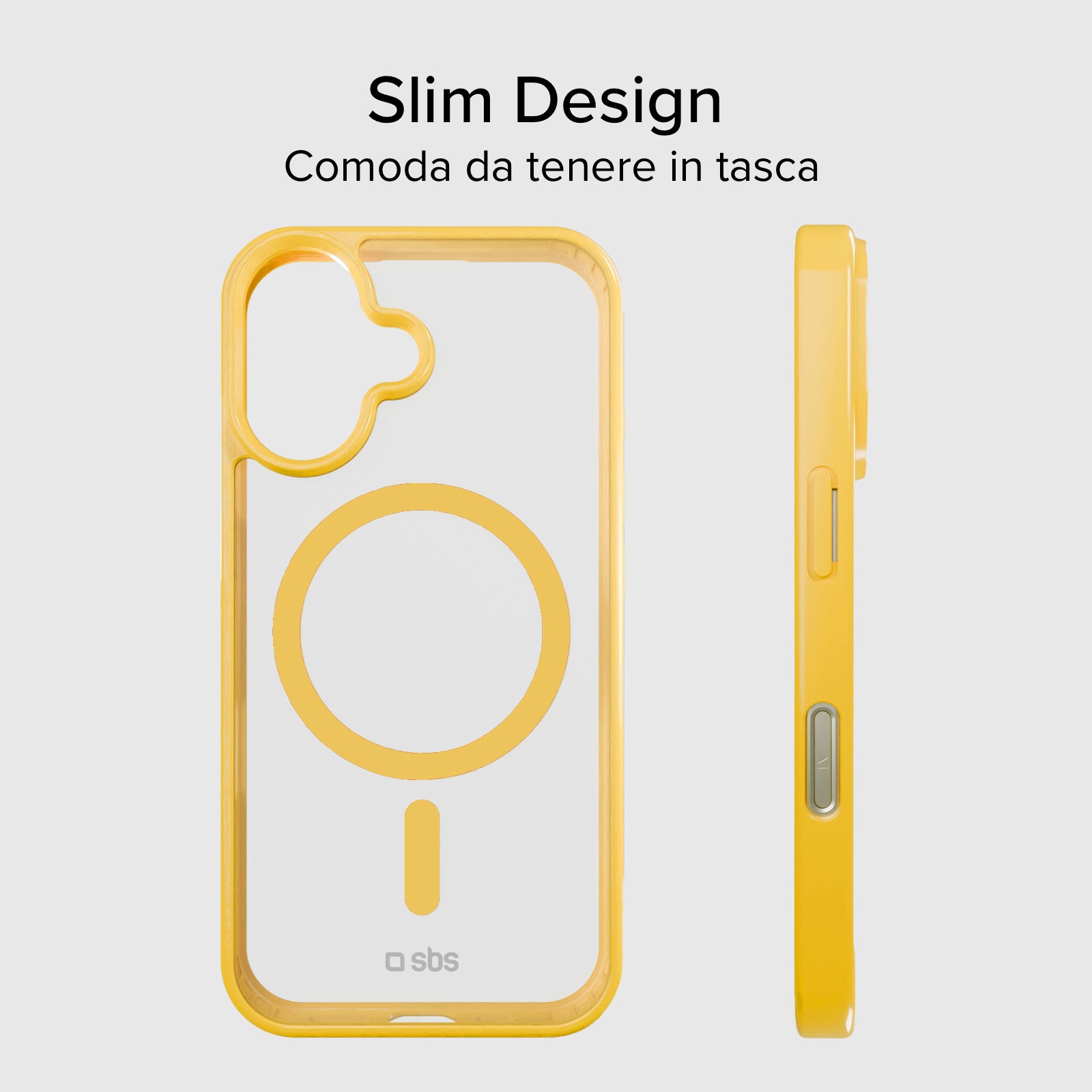 Cover for iPhone 16 with coloured edges compatible with MagSafe charging