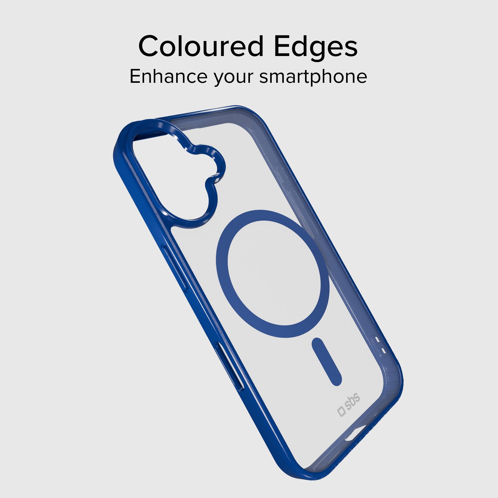 Cover for iPhone 16 Plus with coloured edges compatible with MagSafe charging