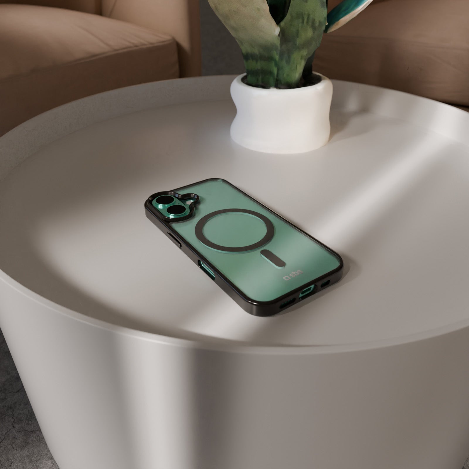 Case für iPhone 16 Pro Max mit farbigen Rändern, kompatibel mit MagSafe Aufladung