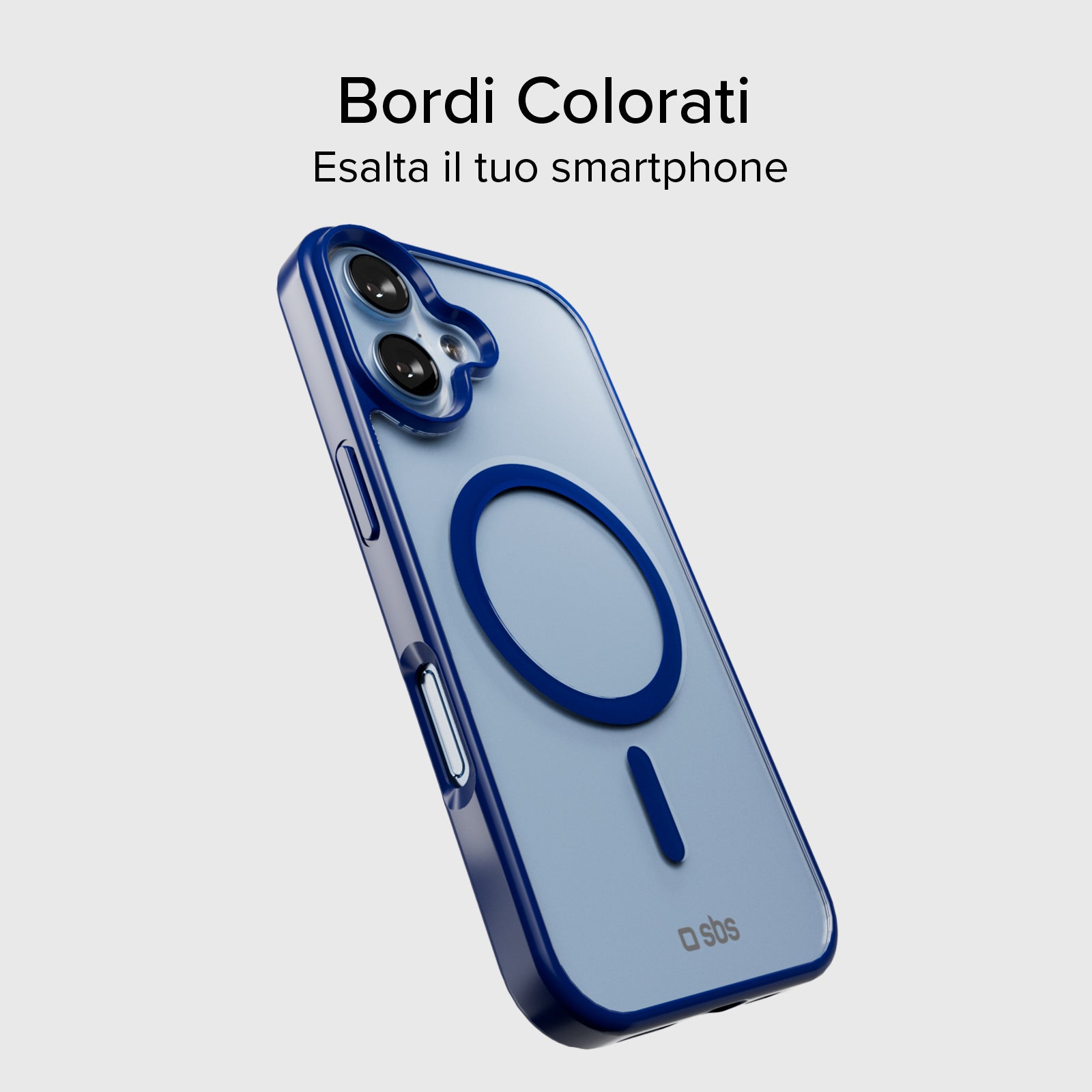 Cover per iPhone 17 con bordi colorati compatibile con ricarica MagSafe