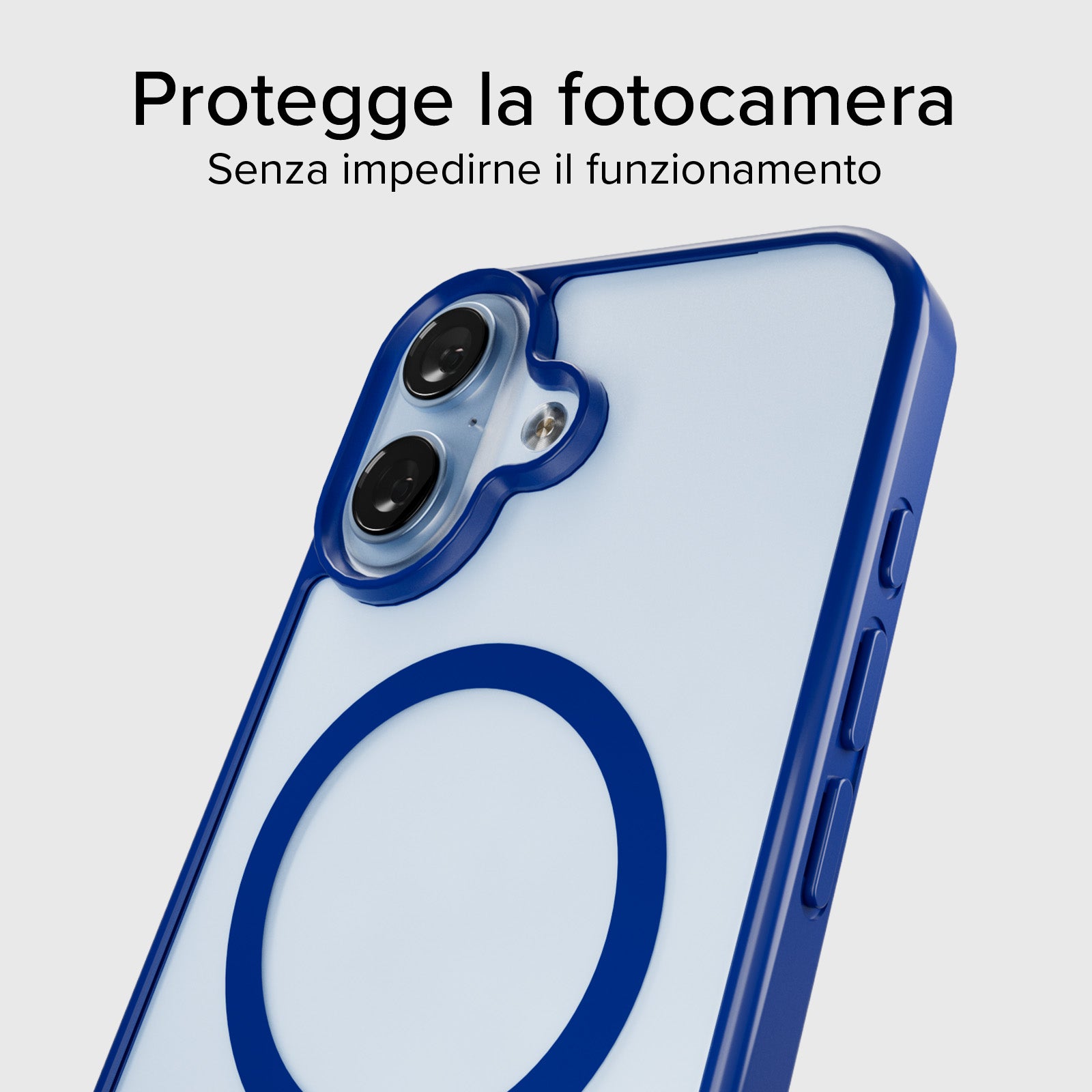 Cover per iPhone 17 con bordi colorati compatibile con ricarica MagSafe
