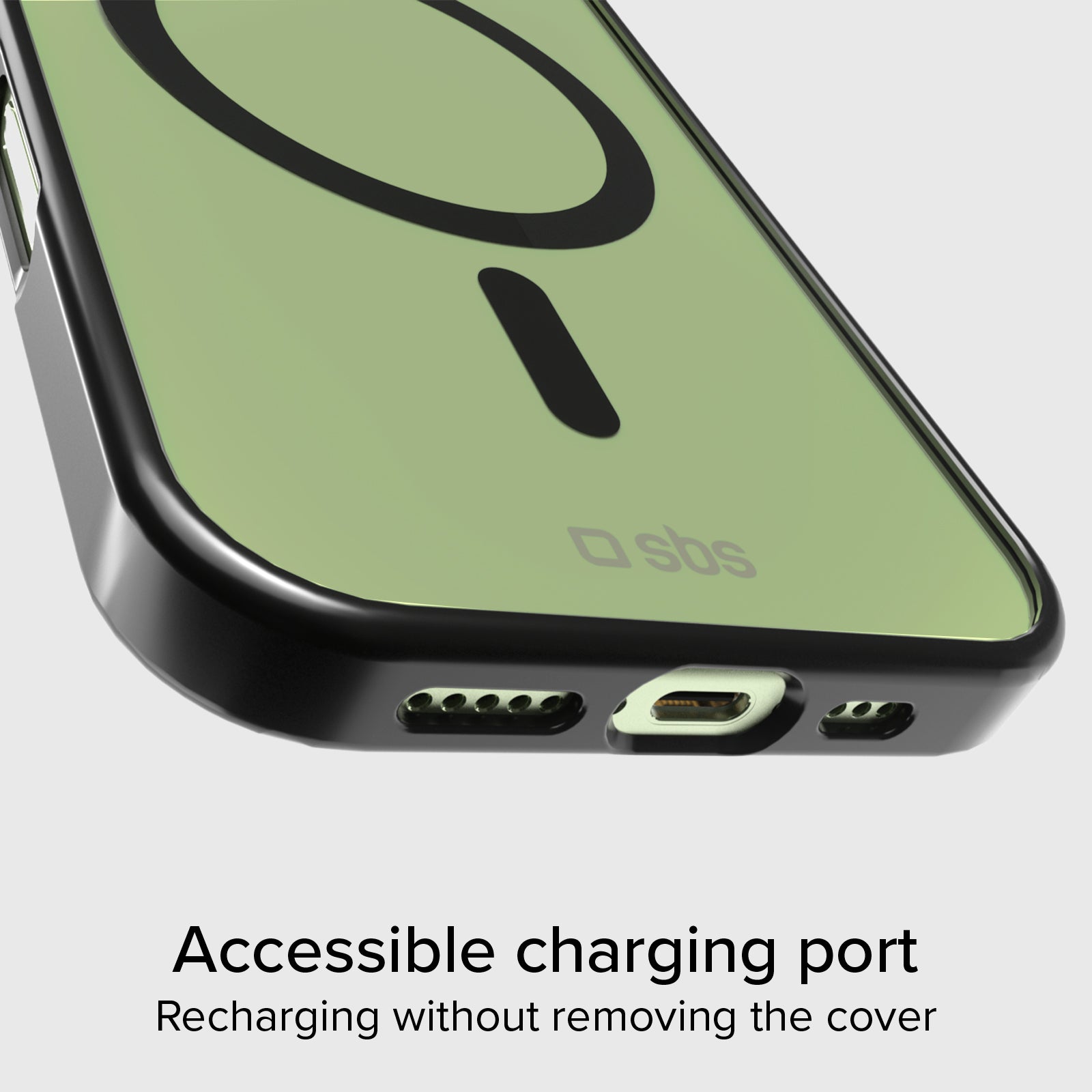 Cover per iPhone 17 con bordi colorati compatibile con ricarica MagSafe