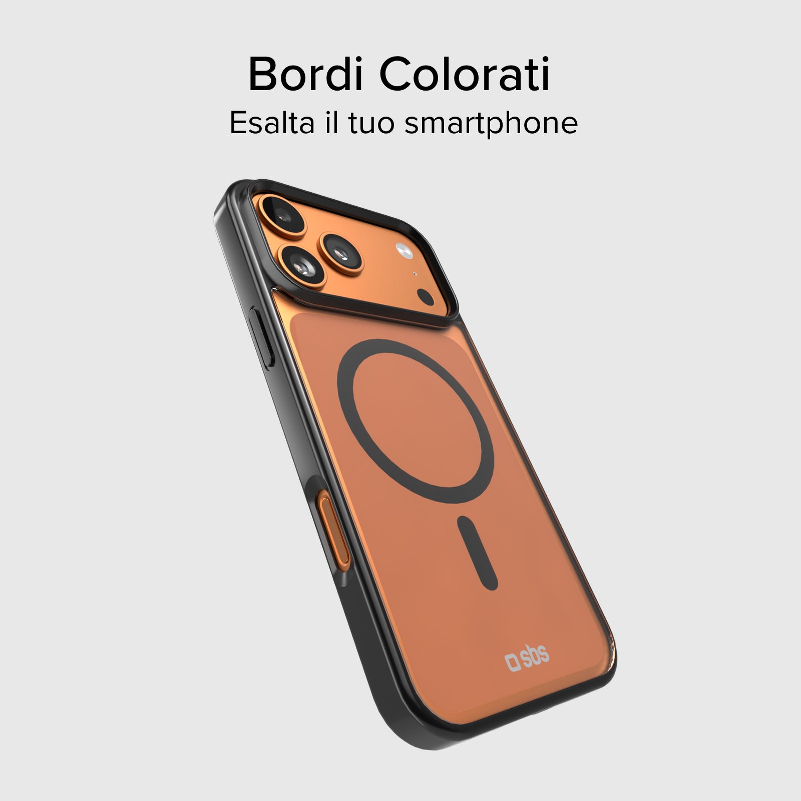 Case für iPhone 17 Pro mit farbigen Rändern, kompatibel mit MagSafe Aufladung