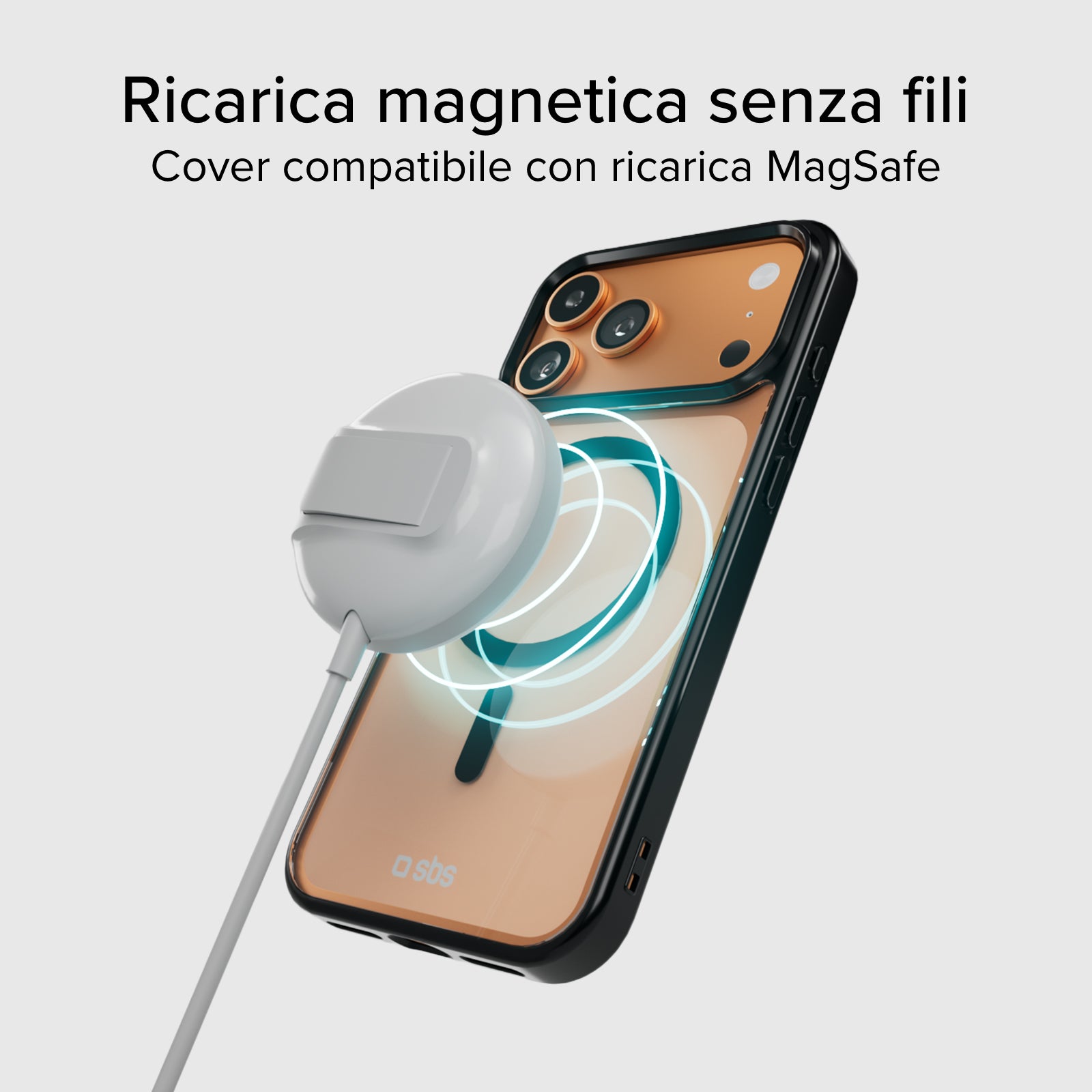 Case für iPhone 17 Pro mit farbigen Rändern, kompatibel mit MagSafe Aufladung