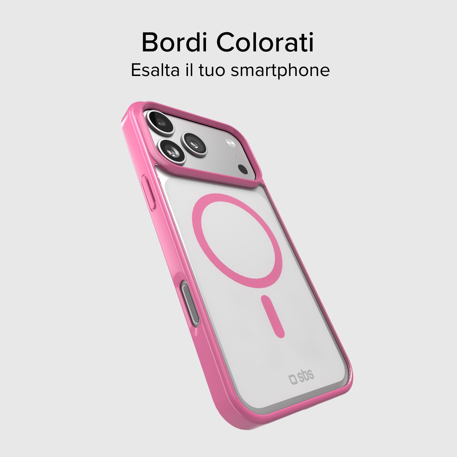 Case für iPhone 17 Pro mit farbigen Rändern, kompatibel mit MagSafe Aufladung