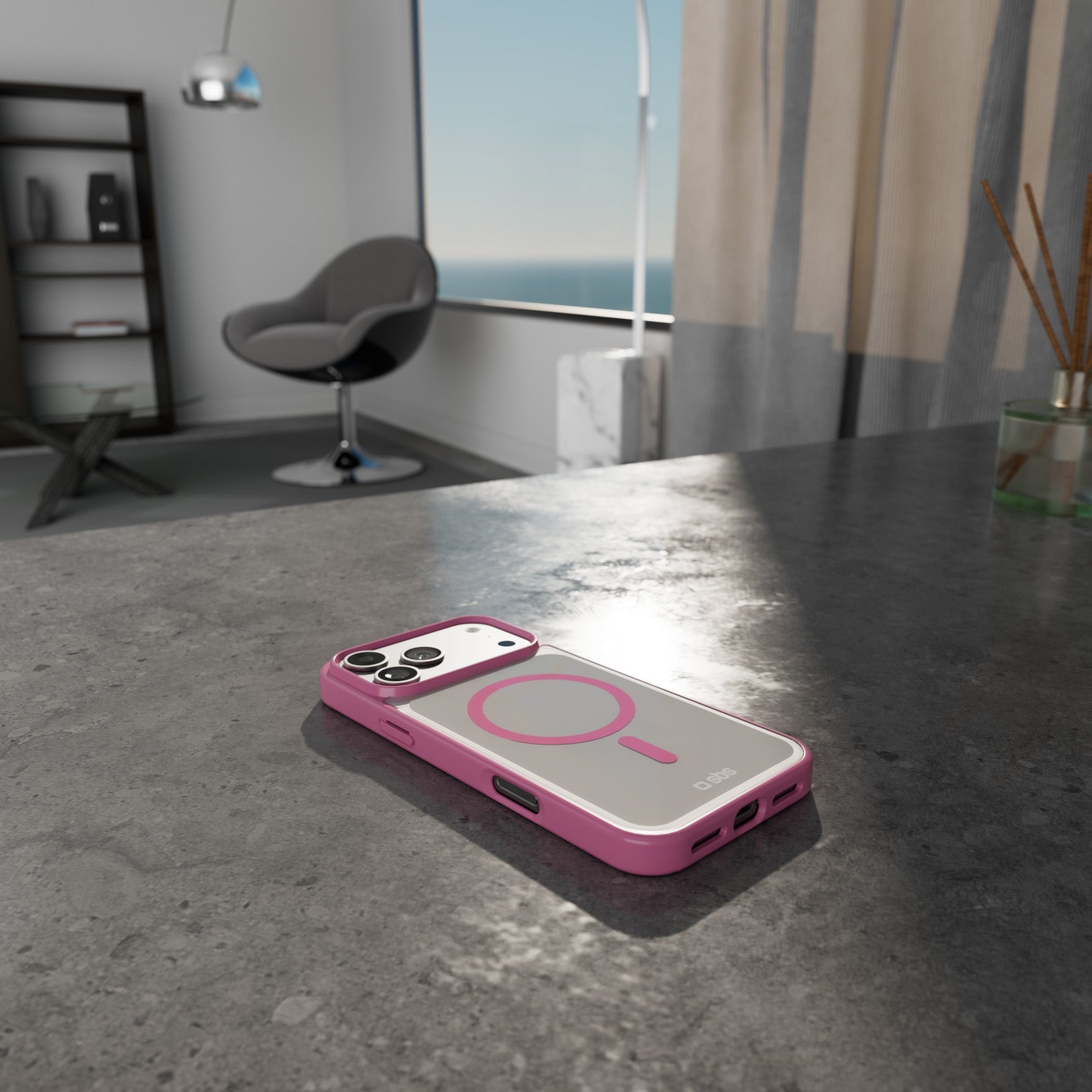 Case für iPhone 17 Pro mit farbigen Rändern, kompatibel mit MagSafe Aufladung