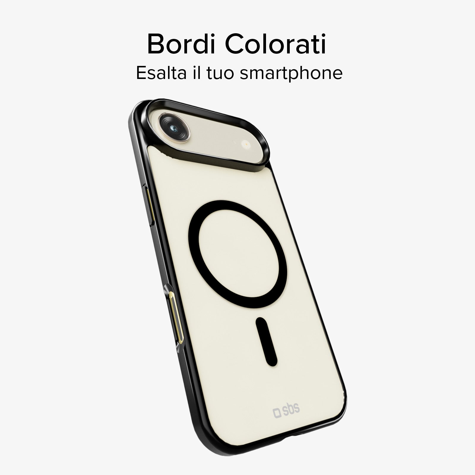 Cover per iPhone Air con bordi colorati compatibile con ricarica MagSafe