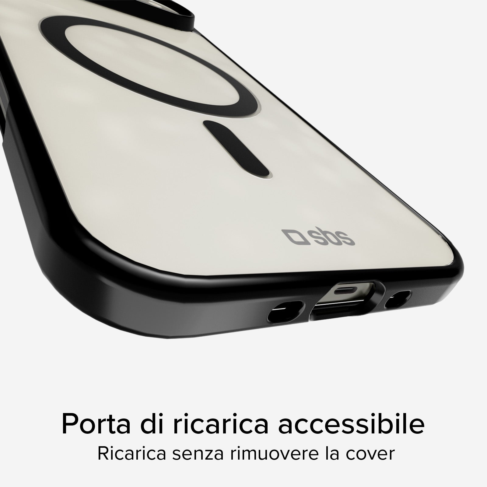 Cover per iPhone Air con bordi colorati compatibile con ricarica MagSafe