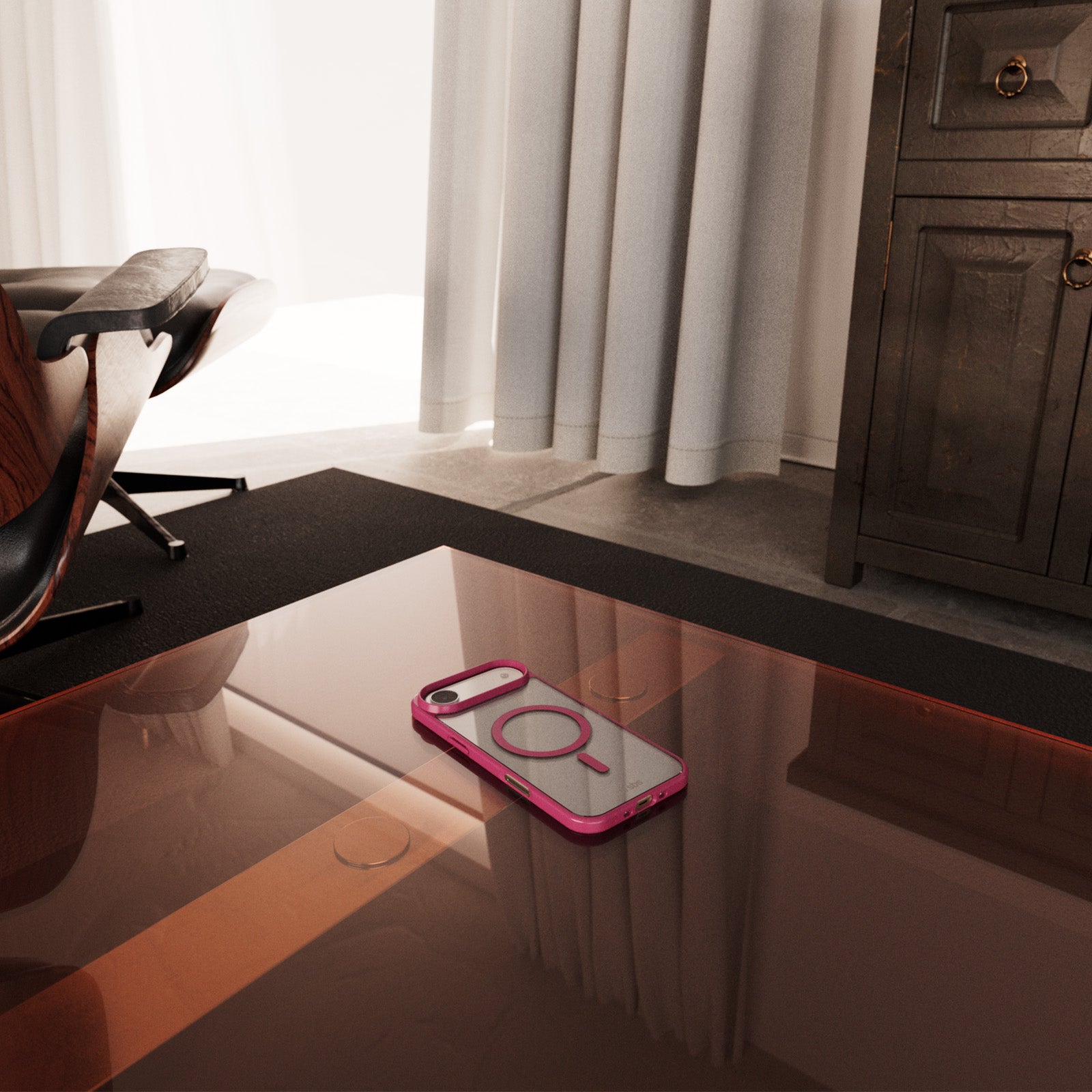 Cover per iPhone Air con bordi colorati compatibile con ricarica MagSafe