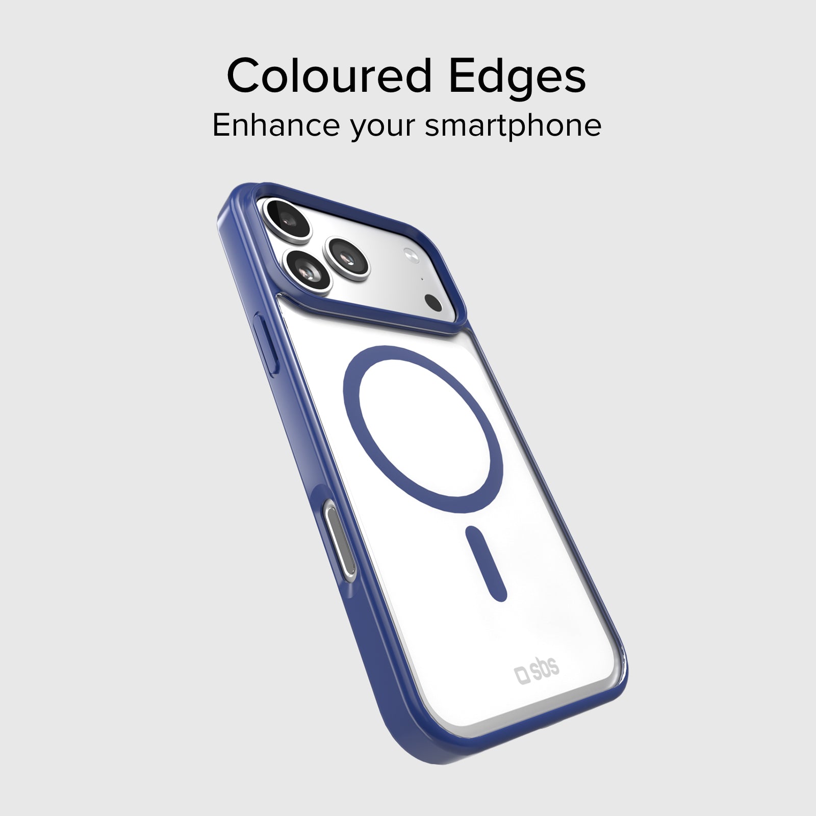 Case für iPhone 17 Pro Max mit farbigen Rändern, kompatibel mit MagSafe Aufladung