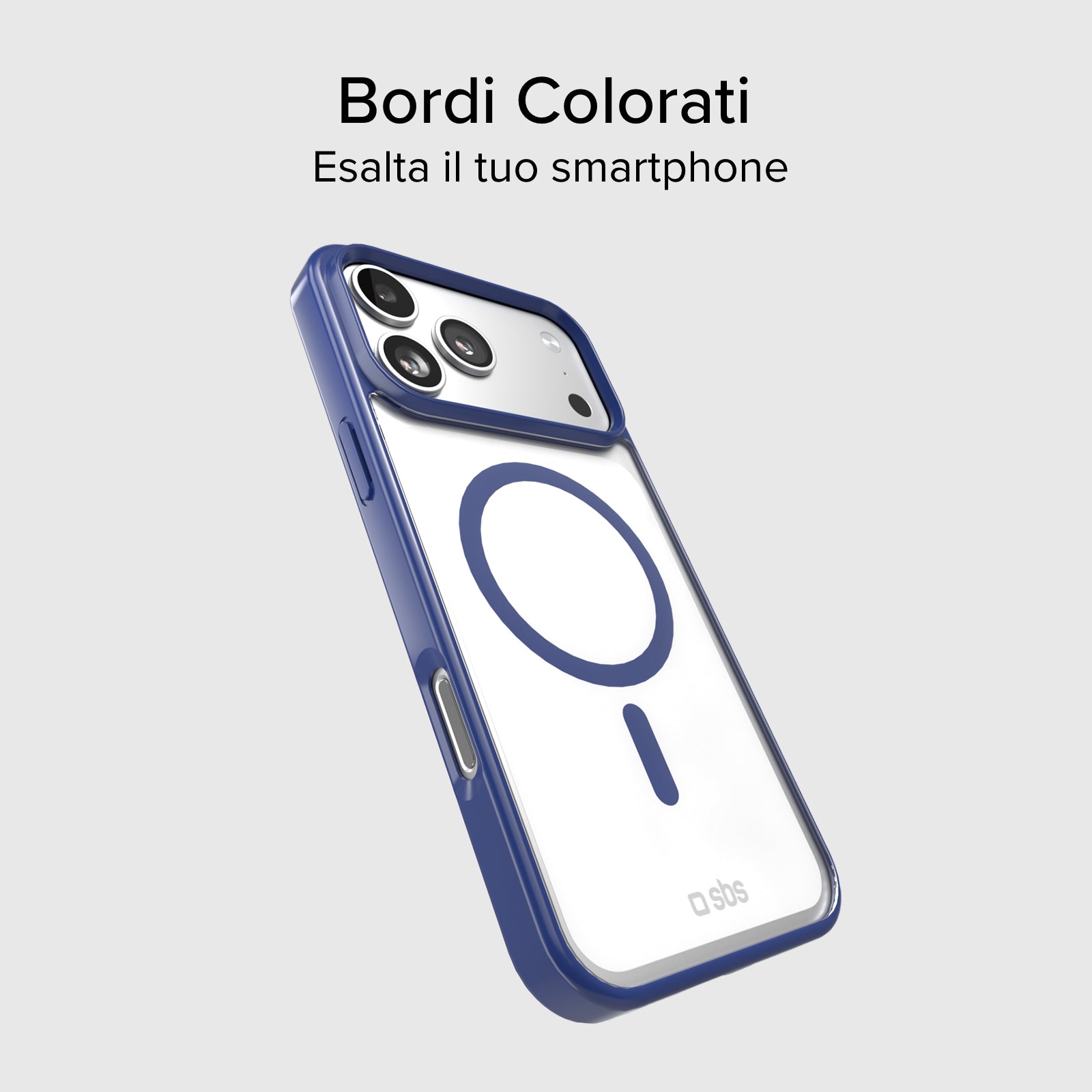 Cover per iPhone 17 Pro Max con bordi colorati compatibile con ricarica MagSafe
